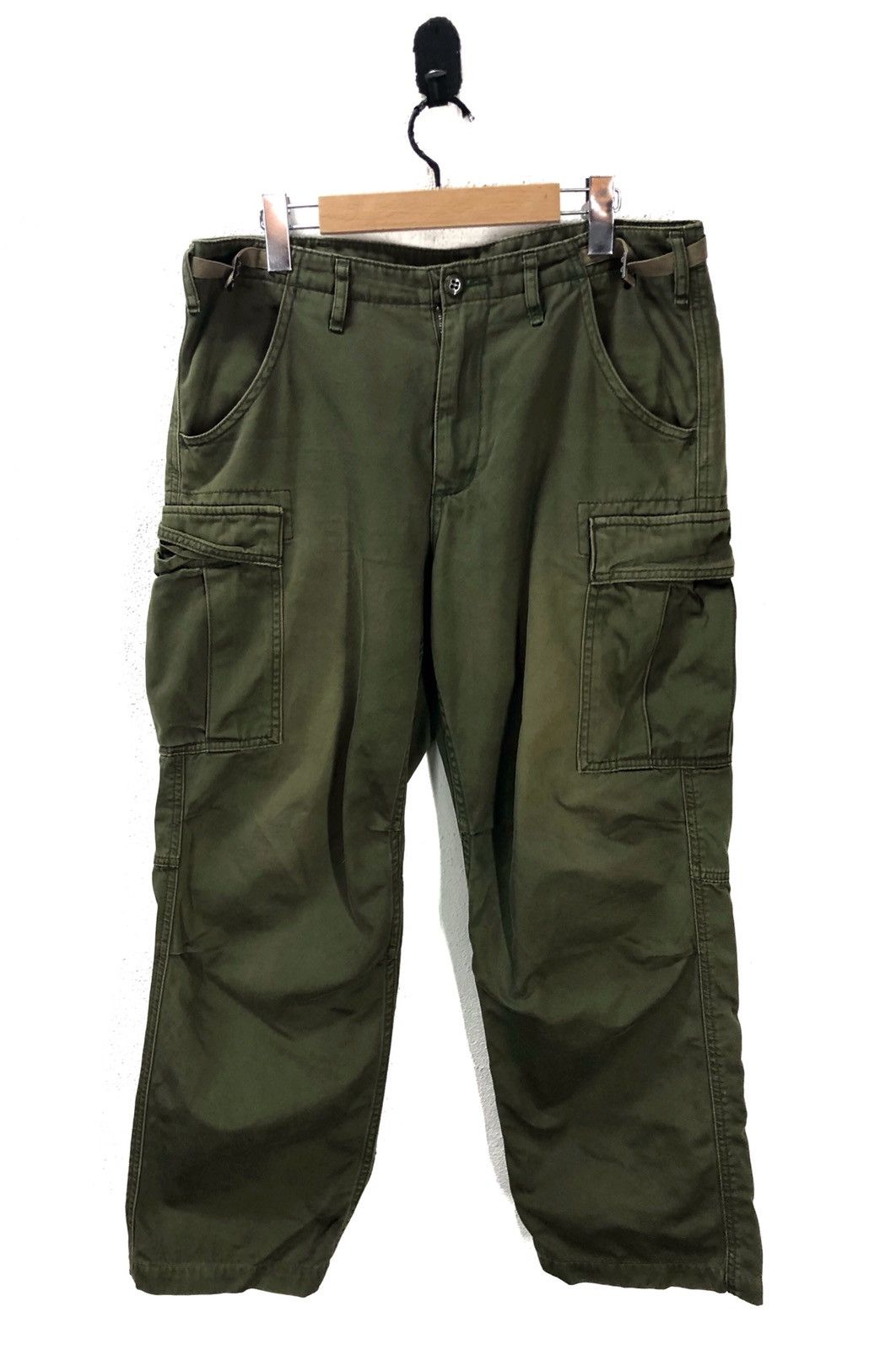 Alpha Industries × Vintage Alpha Industries Cargo Cropped Pants Size US 36 / EU 52 - 1 Thumbnail