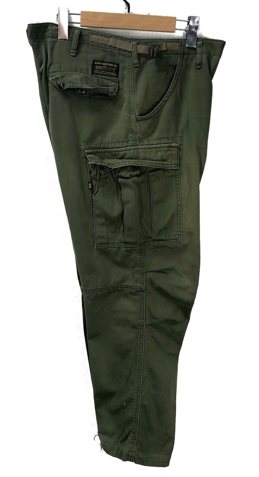 Alpha Industries × Vintage Alpha Industries Cargo Cropped Pants Size US 36 / EU 52 - 10 Thumbnail