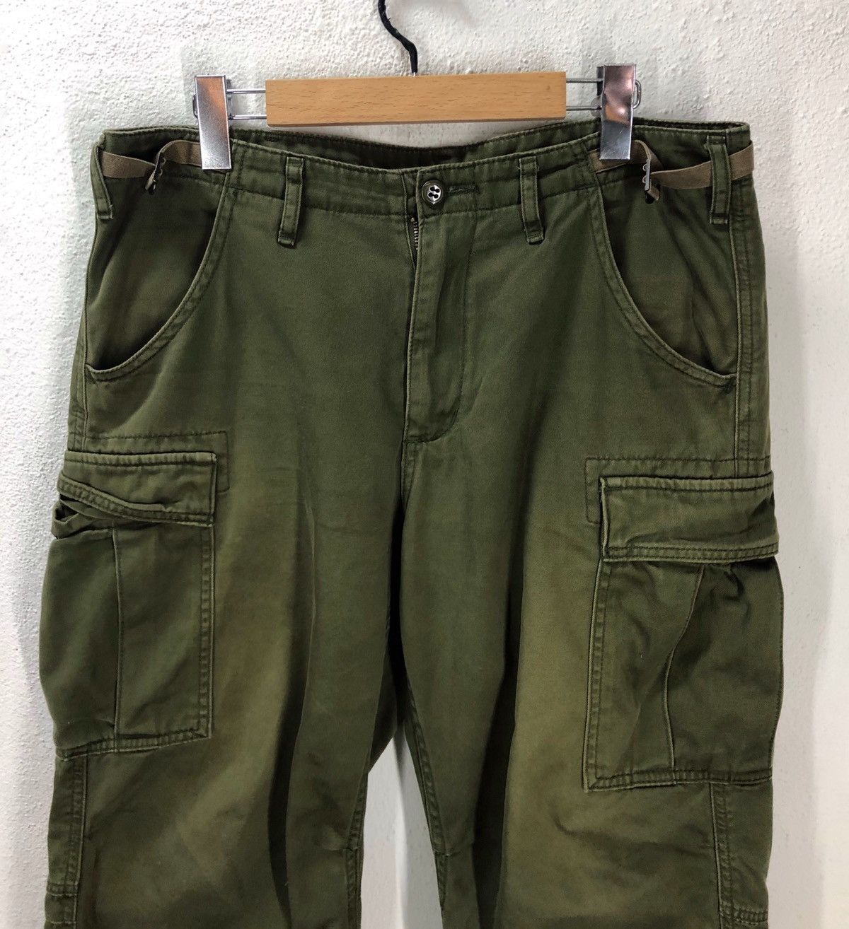 Alpha Industries × Vintage Alpha Industries Cargo Cropped Pants Size US 36 / EU 52 - 2 Thumbnail