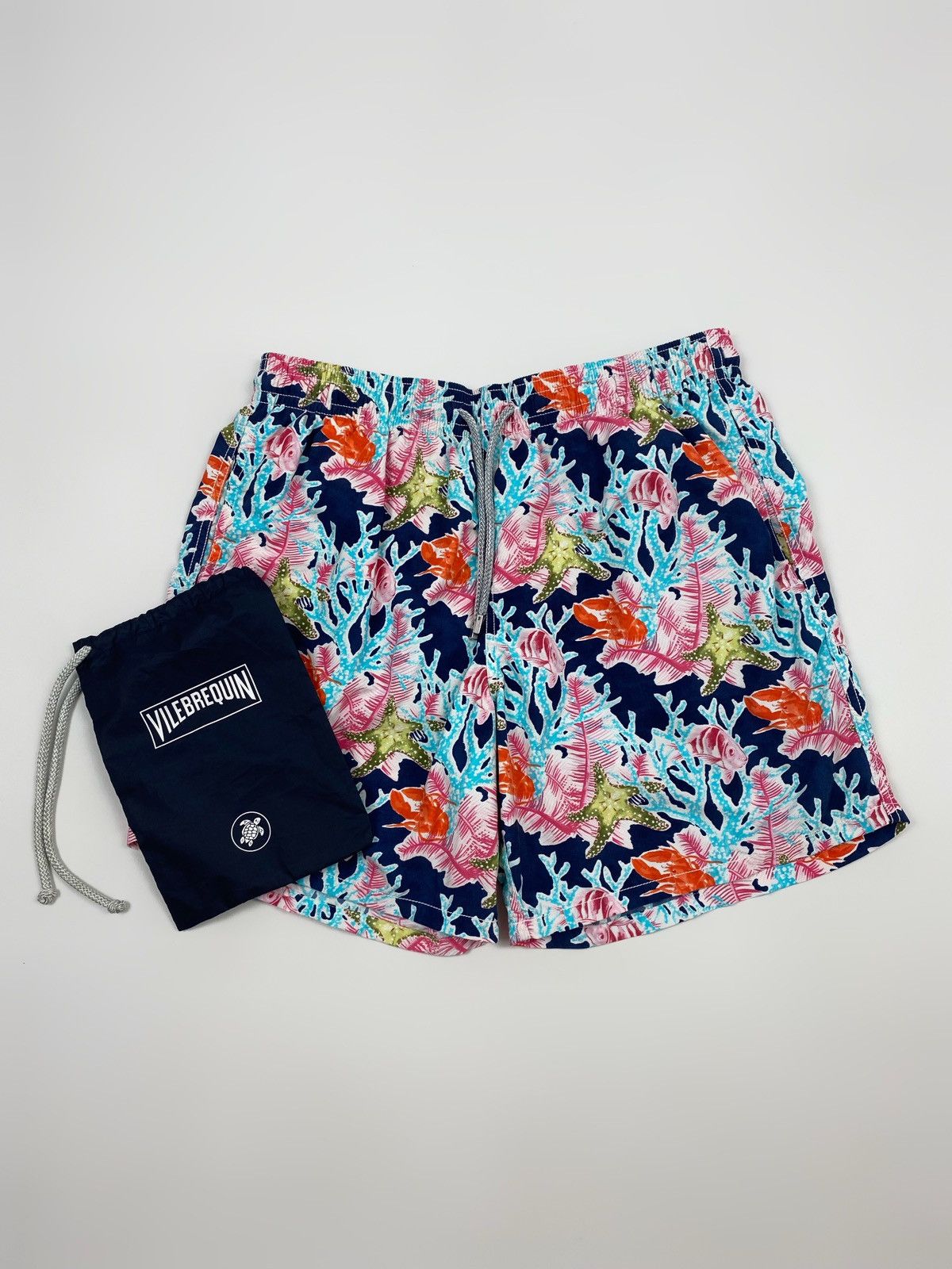 Vilebrequin Vilebrequin Blue Marine Printed Swim Shorts Size XL Size US 36 / EU 52 - 1 Thumbnail