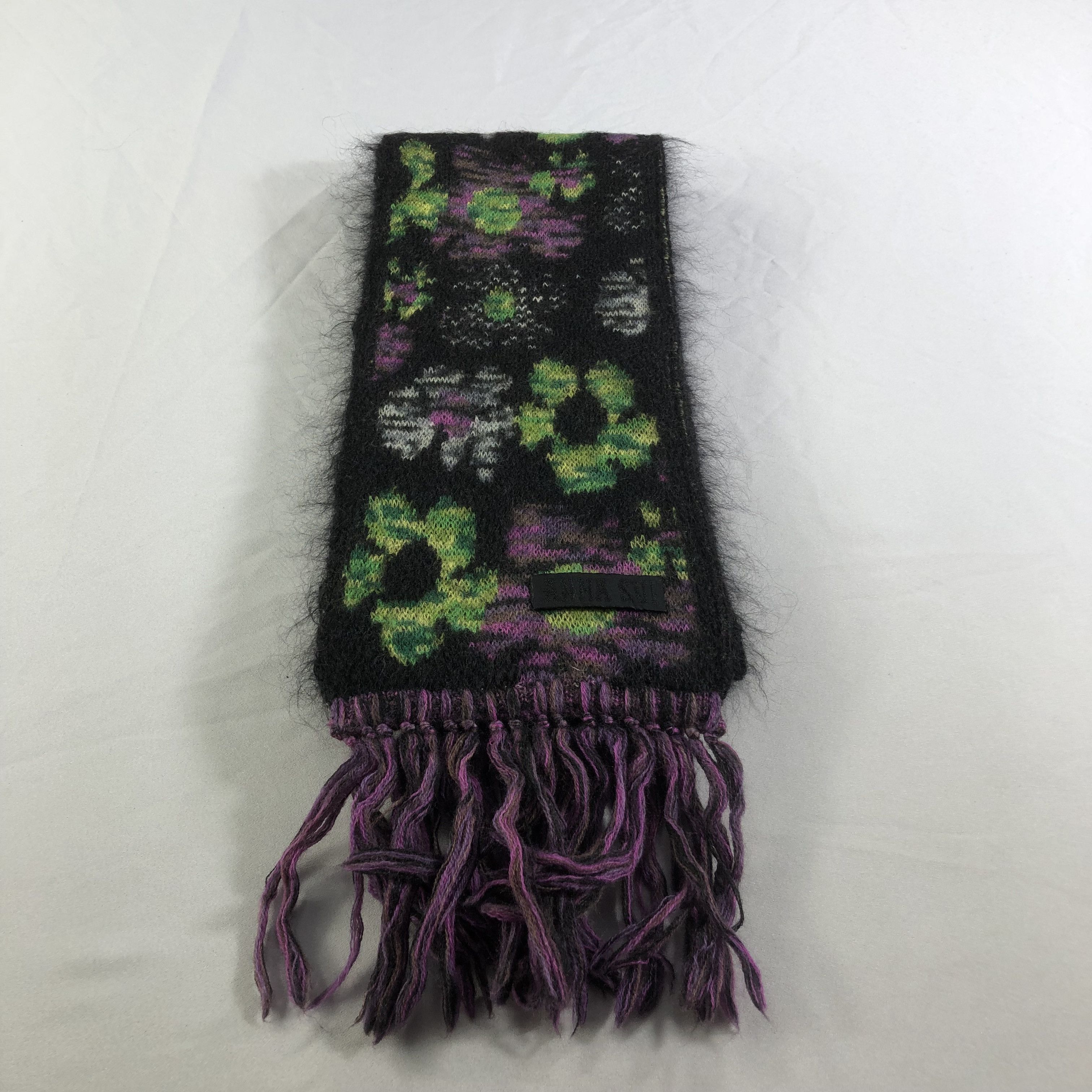Vintage Anna Sui Floral Wool Scarf Muffler V1672 Size ONE SIZE - 2 Thumbnail