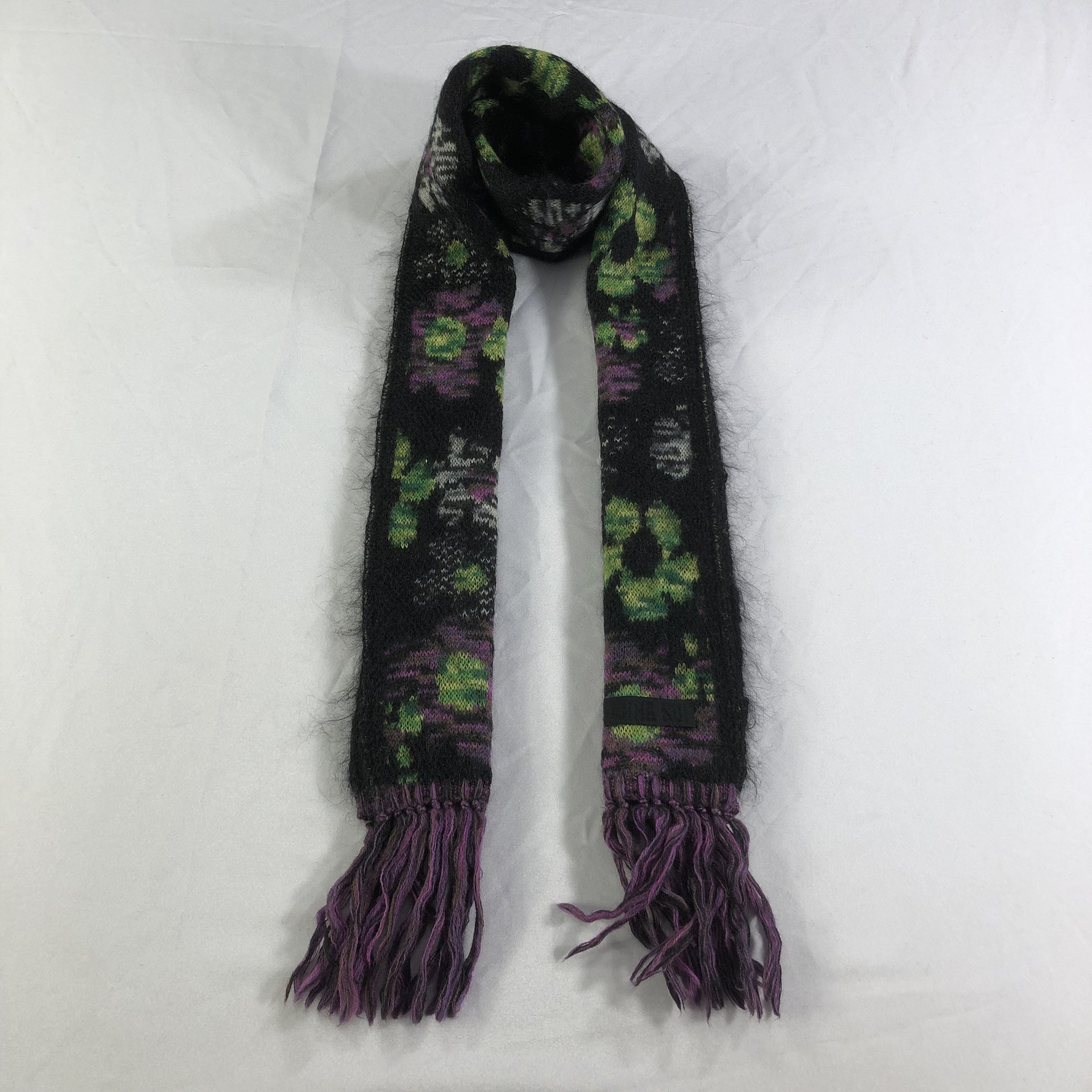 Vintage Anna Sui Floral Wool Scarf Muffler V1672 Size ONE SIZE - 1 Thumbnail