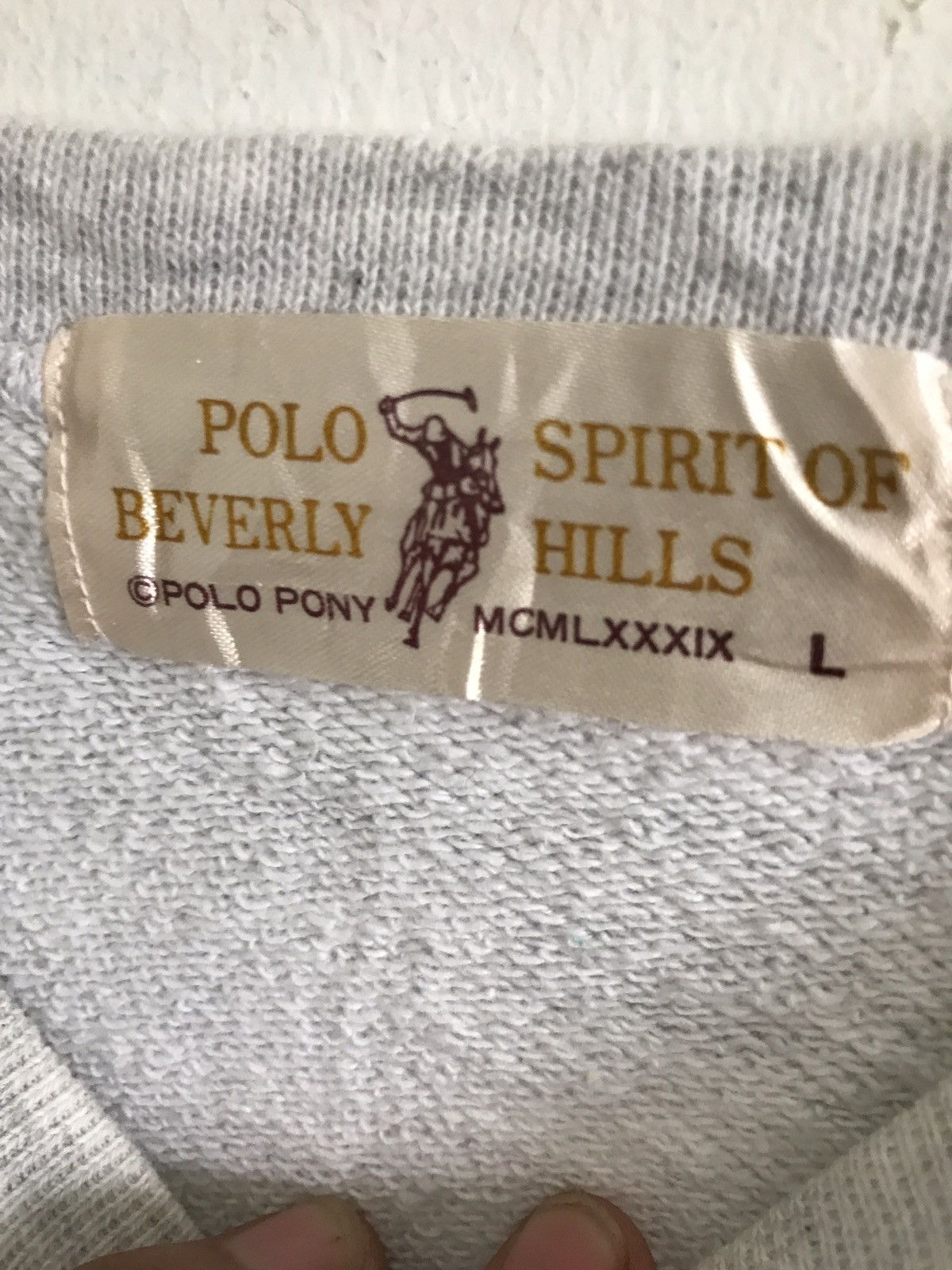 Beverly Hills Polo Club × Vintage Vintage Beverly Hills Polo Club Front Big Logo Sweatshirt Size US L / EU 52-54 / 3 - 5 Thumbnail