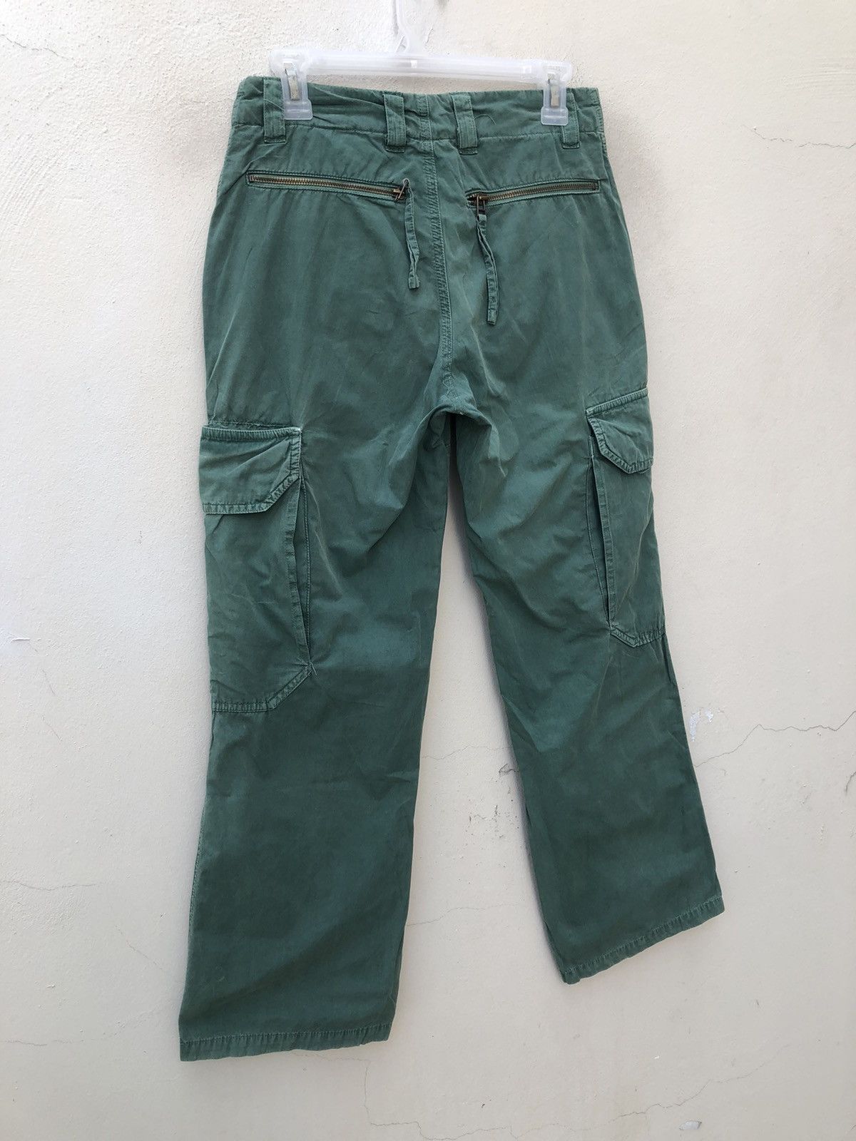 BASISBROEK × Japanese Brand × Vintage Basisbroek Vintage Green Tactical Flare Cargo Trouser Pant Size US 29 - 13 Thumbnail
