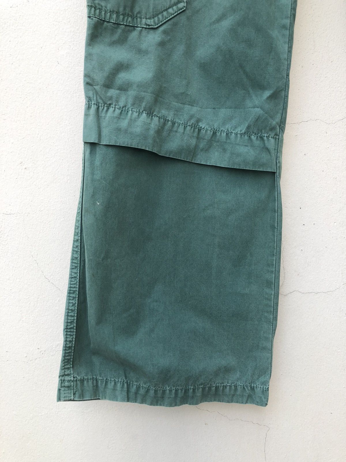 BASISBROEK × Japanese Brand × Vintage Basisbroek Vintage Green Tactical Flare Cargo Trouser Pant Size US 29 - 7 Thumbnail