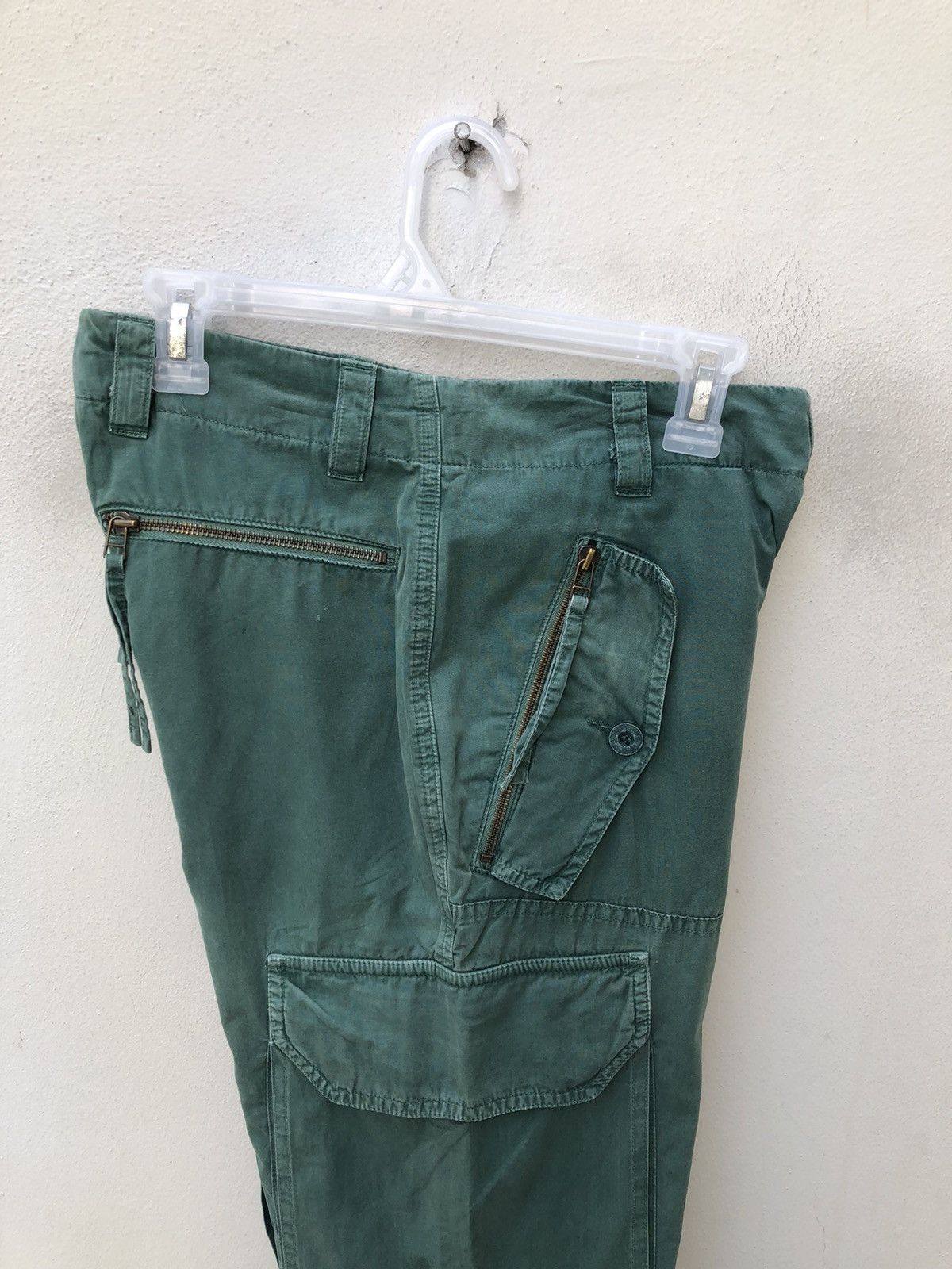 BASISBROEK × Japanese Brand × Vintage Basisbroek Vintage Green Tactical Flare Cargo Trouser Pant Size US 29 - 17 Thumbnail