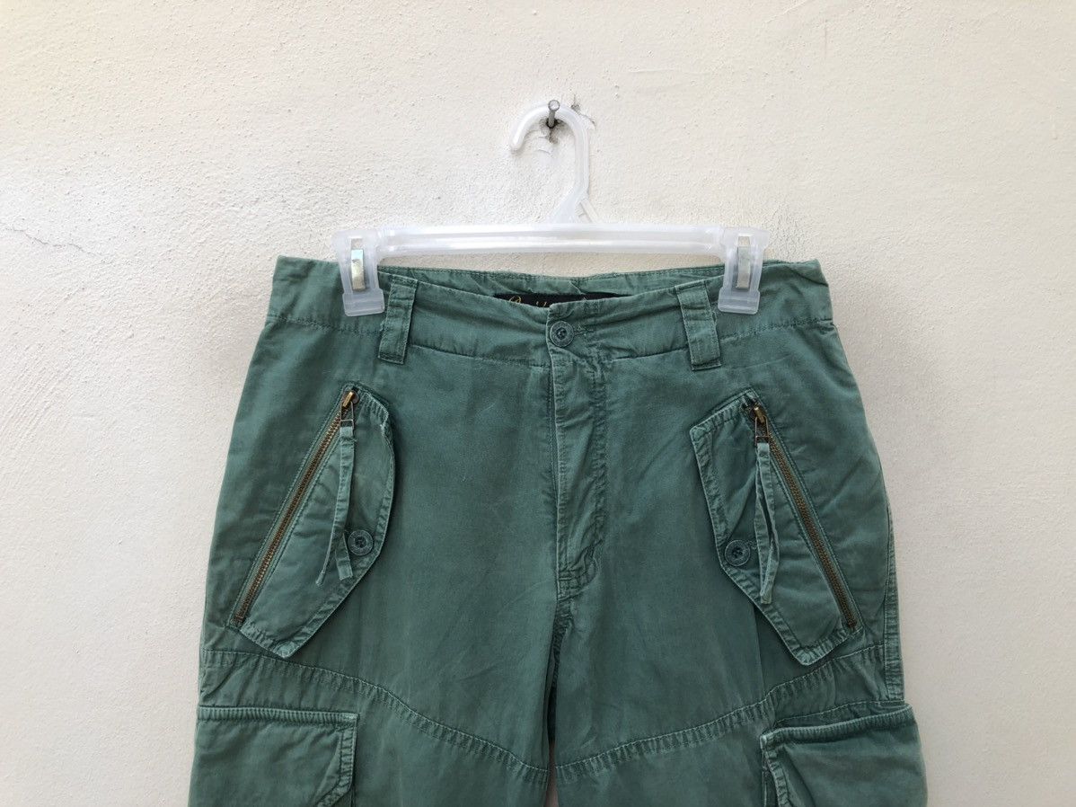 BASISBROEK × Japanese Brand × Vintage Basisbroek Vintage Green Tactical Flare Cargo Trouser Pant Size US 29 - 4 Thumbnail