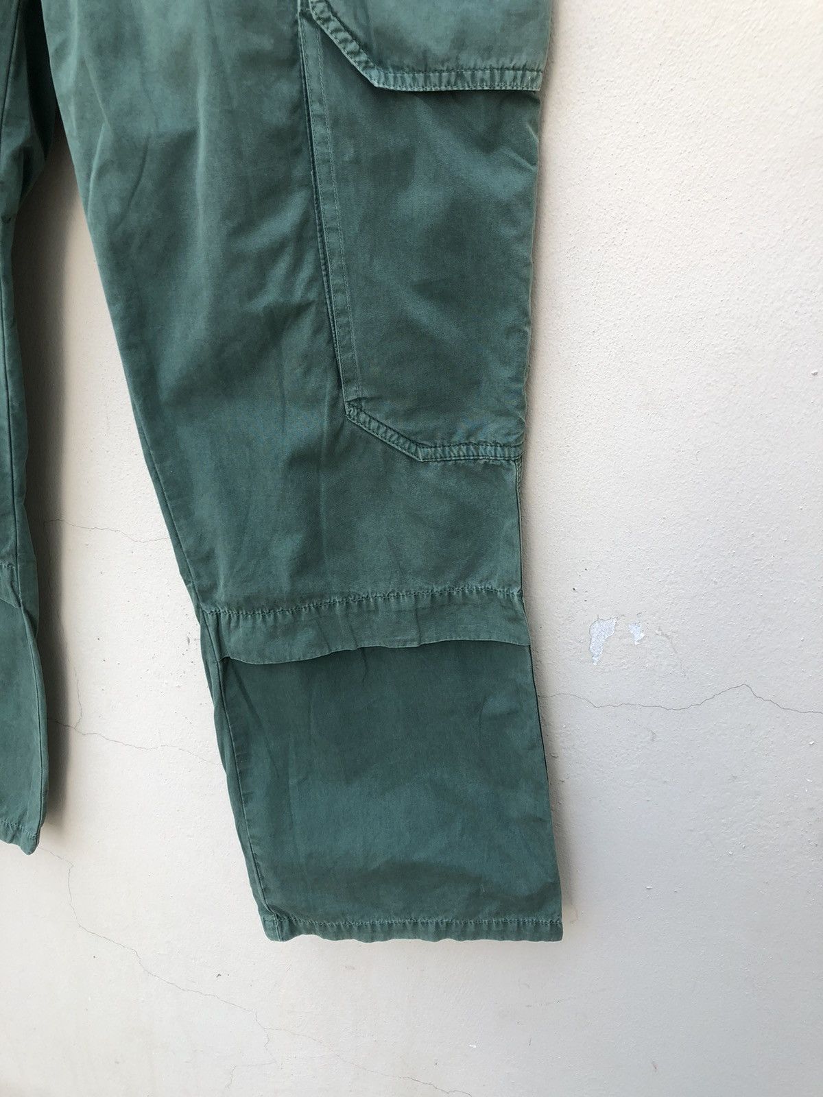 BASISBROEK × Japanese Brand × Vintage Basisbroek Vintage Green Tactical Flare Cargo Trouser Pant Size US 29 - 9 Thumbnail