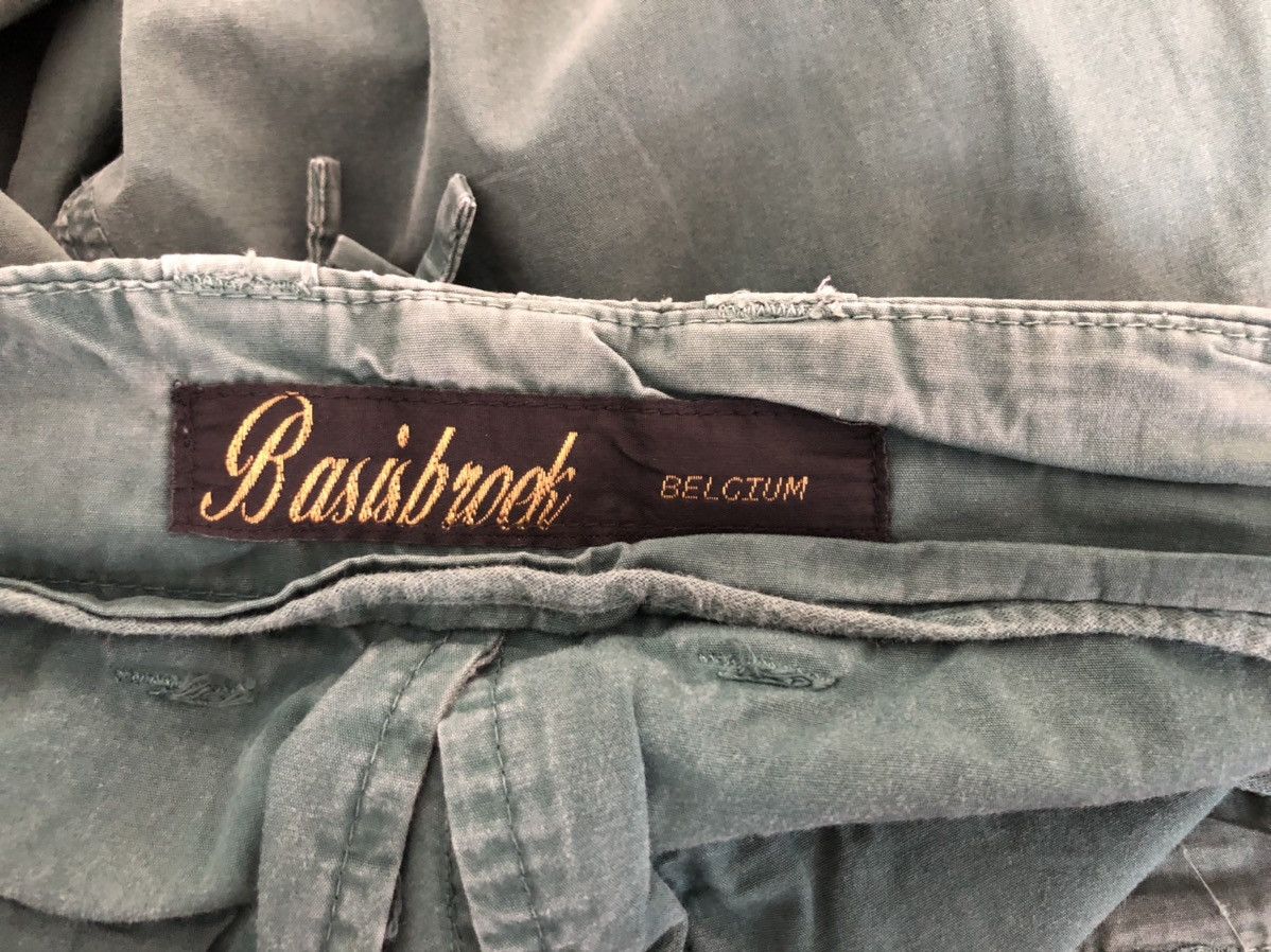 BASISBROEK × Japanese Brand × Vintage Basisbroek Vintage Green Tactical Flare Cargo Trouser Pant Size US 29 - 18 Thumbnail