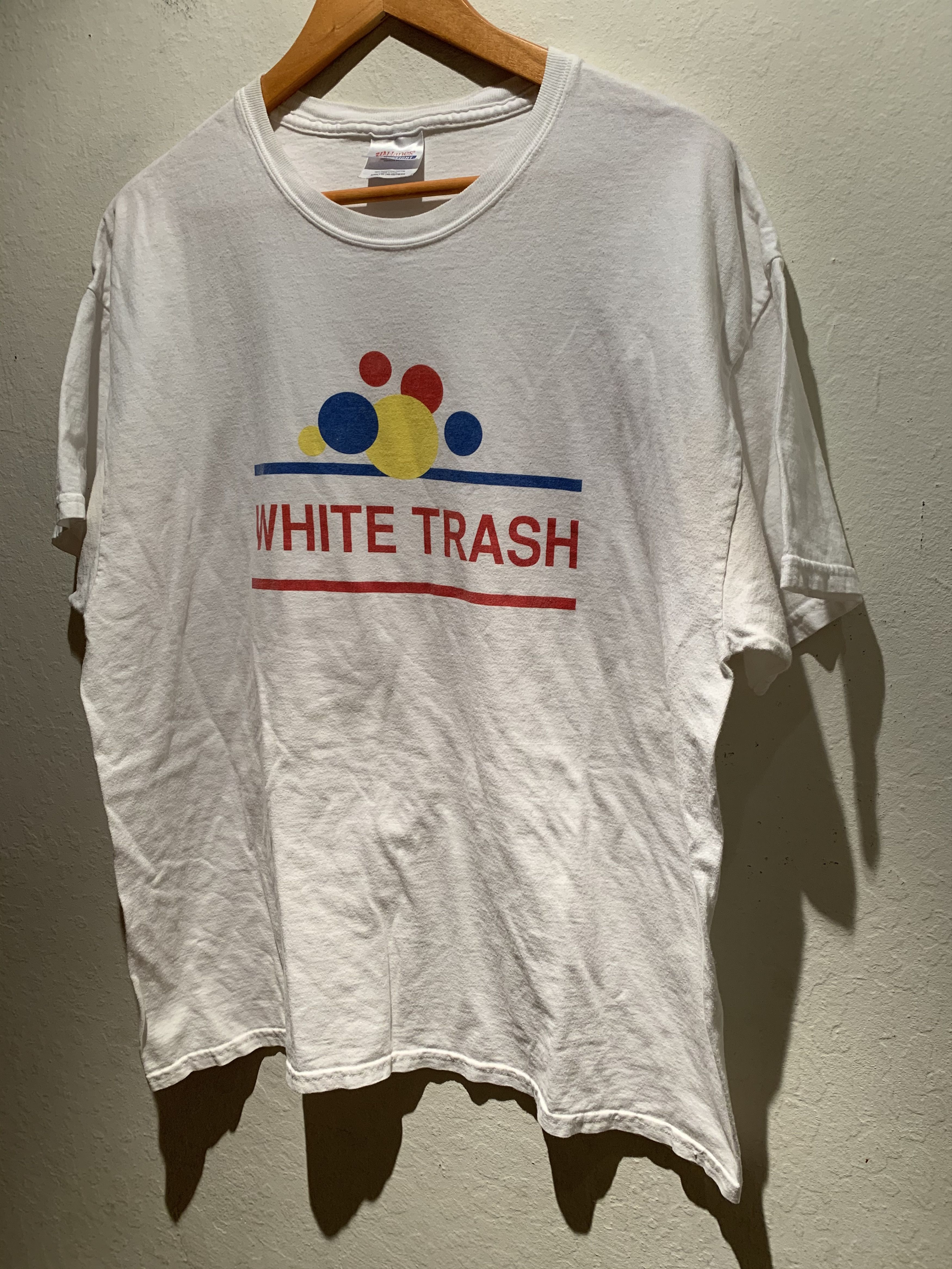Vintage *RARE* Vintage White Trash Wonderbread Funny Comedy T-Shirt Size US XL / EU 56 / 4 - 1 Thumbnail