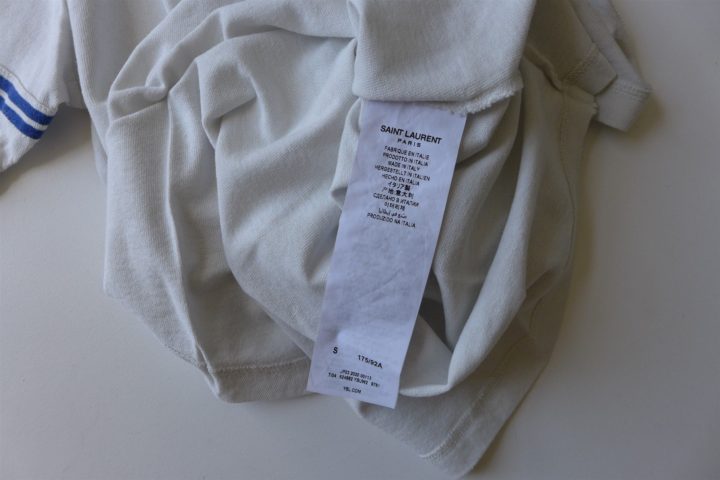 Saint Laurent Paris Saint Laurent 50s Signature Print Destroyed T-shirt Size US S / EU 44-46 / 1 - 11 Thumbnail