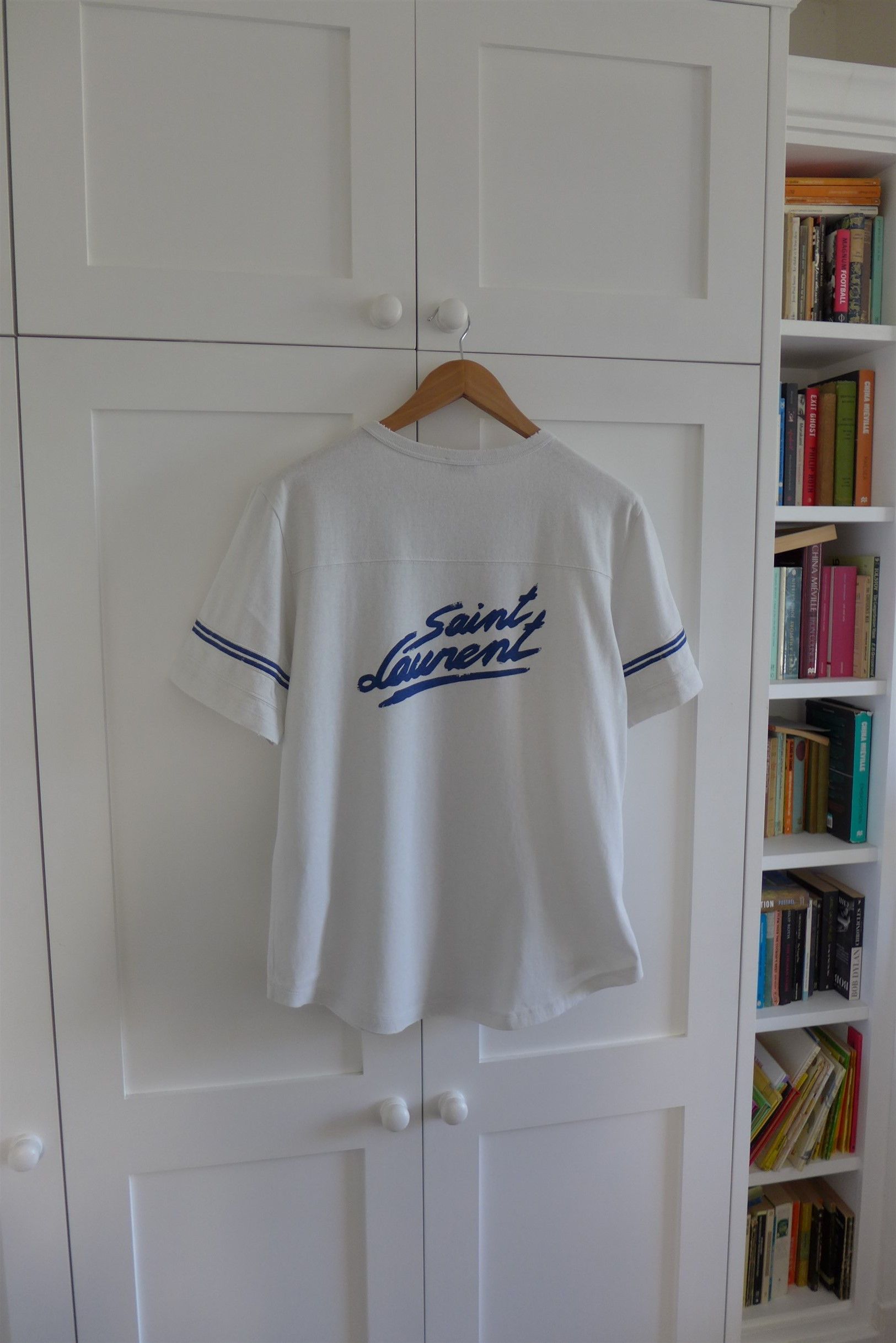 Saint Laurent Paris Saint Laurent 50s Signature Print Destroyed T-shirt Size US S / EU 44-46 / 1 - 3 Thumbnail