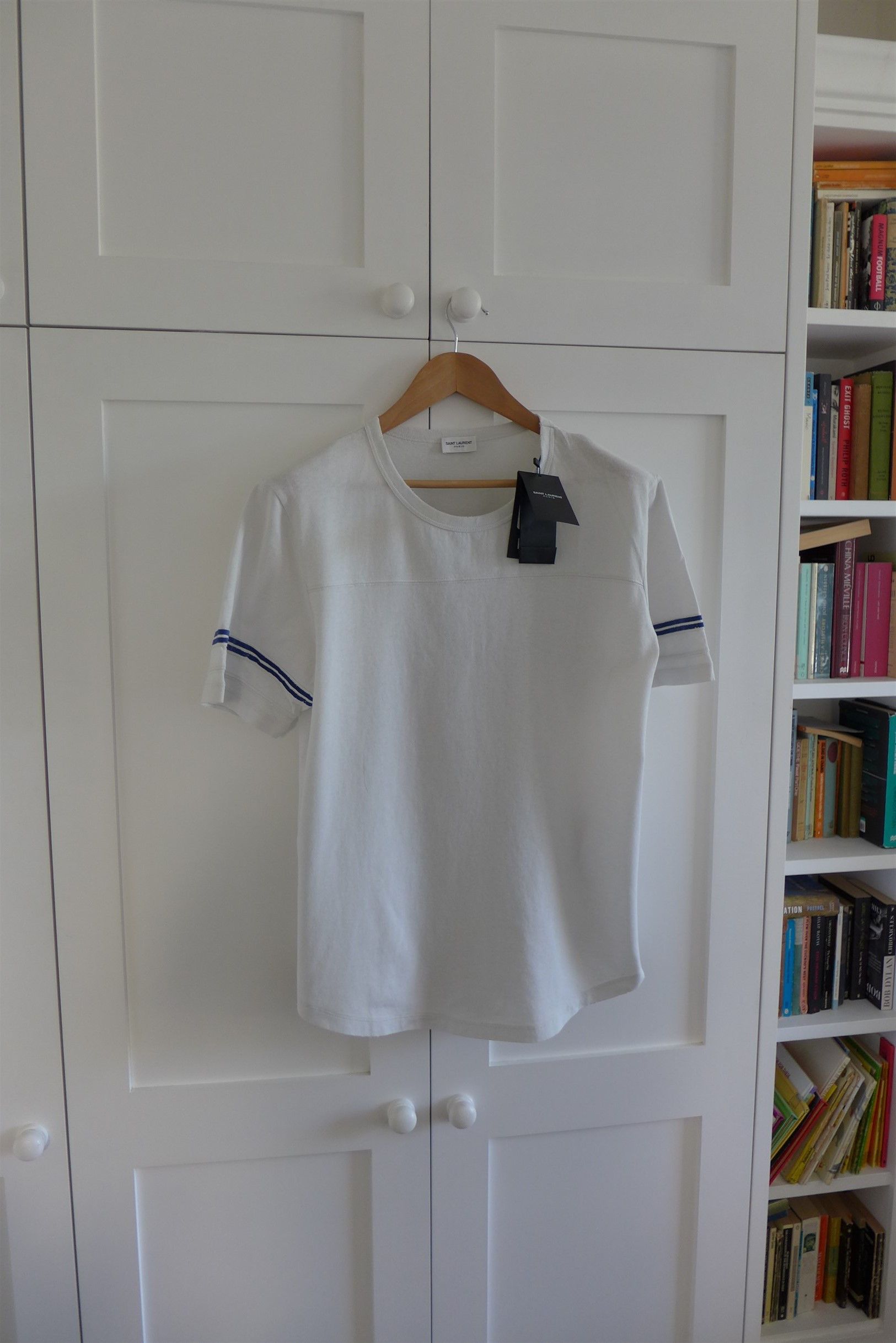 Saint Laurent Paris Saint Laurent 50s Signature Print Destroyed T-shirt Size US S / EU 44-46 / 1 - 2 Thumbnail