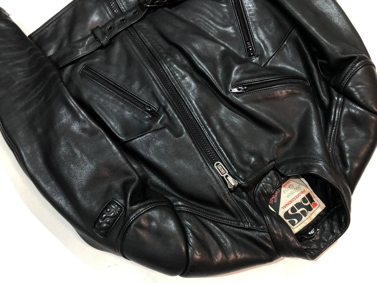 Genuine Leather ISX Vintage Racing Moto Jacket Black Size US S / EU 44-46 / 1 - 6 Thumbnail
