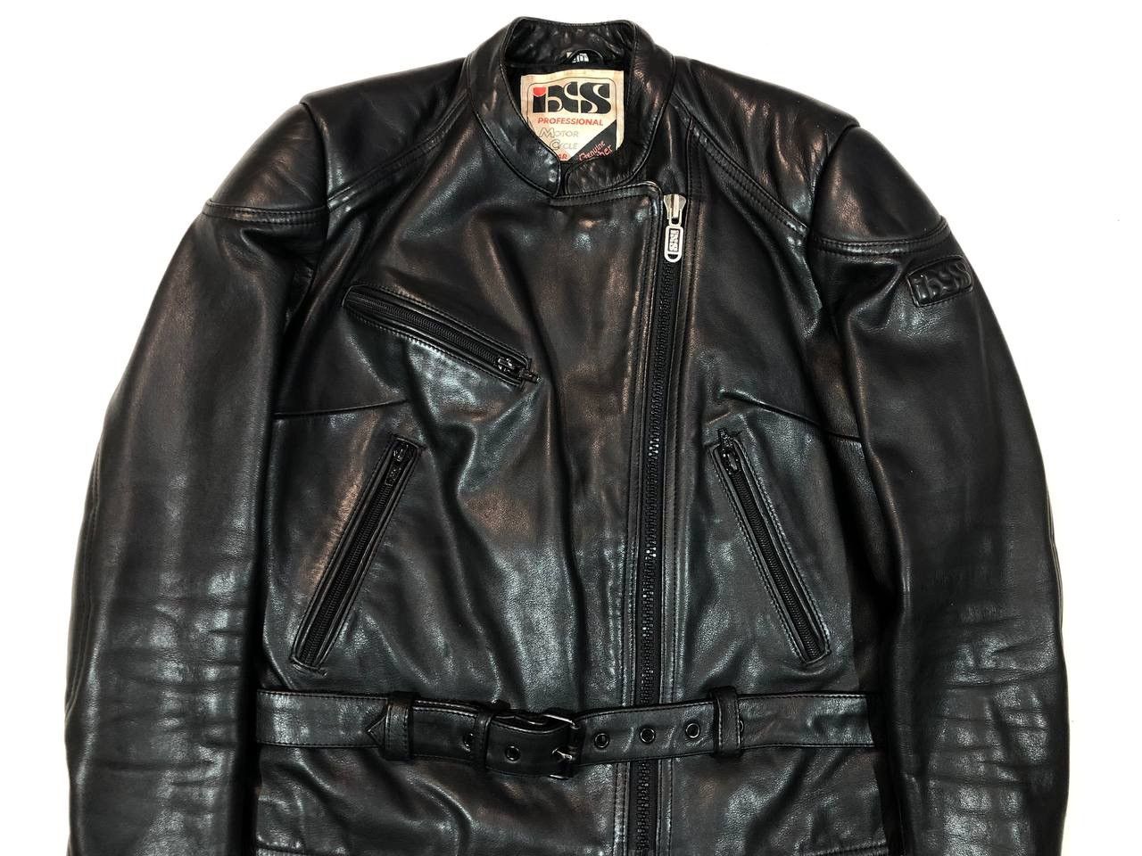Genuine Leather ISX Vintage Racing Moto Jacket Black Size US S / EU 44-46 / 1 - 4 Thumbnail