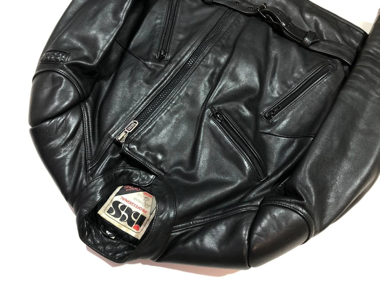 Genuine Leather ISX Vintage Racing Moto Jacket Black Size US S / EU 44-46 / 1 - 7 Thumbnail