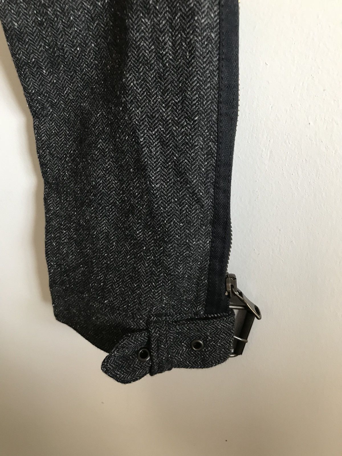 Designer × Japanese Brand L.J Herringbone Cropped Buckle Wool Trousers Size US 28 / EU 44 - 10 Thumbnail