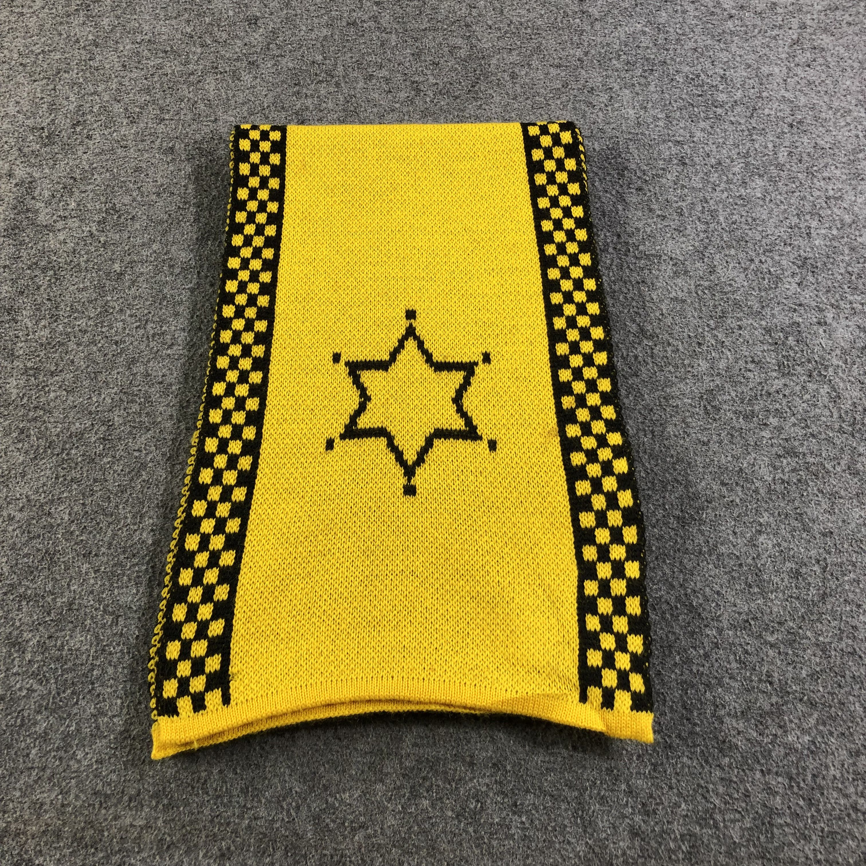 Michiko Koshino Michiko London Yellow Wool Scarf Muffler V1345 Size ONE SIZE - 4 Thumbnail