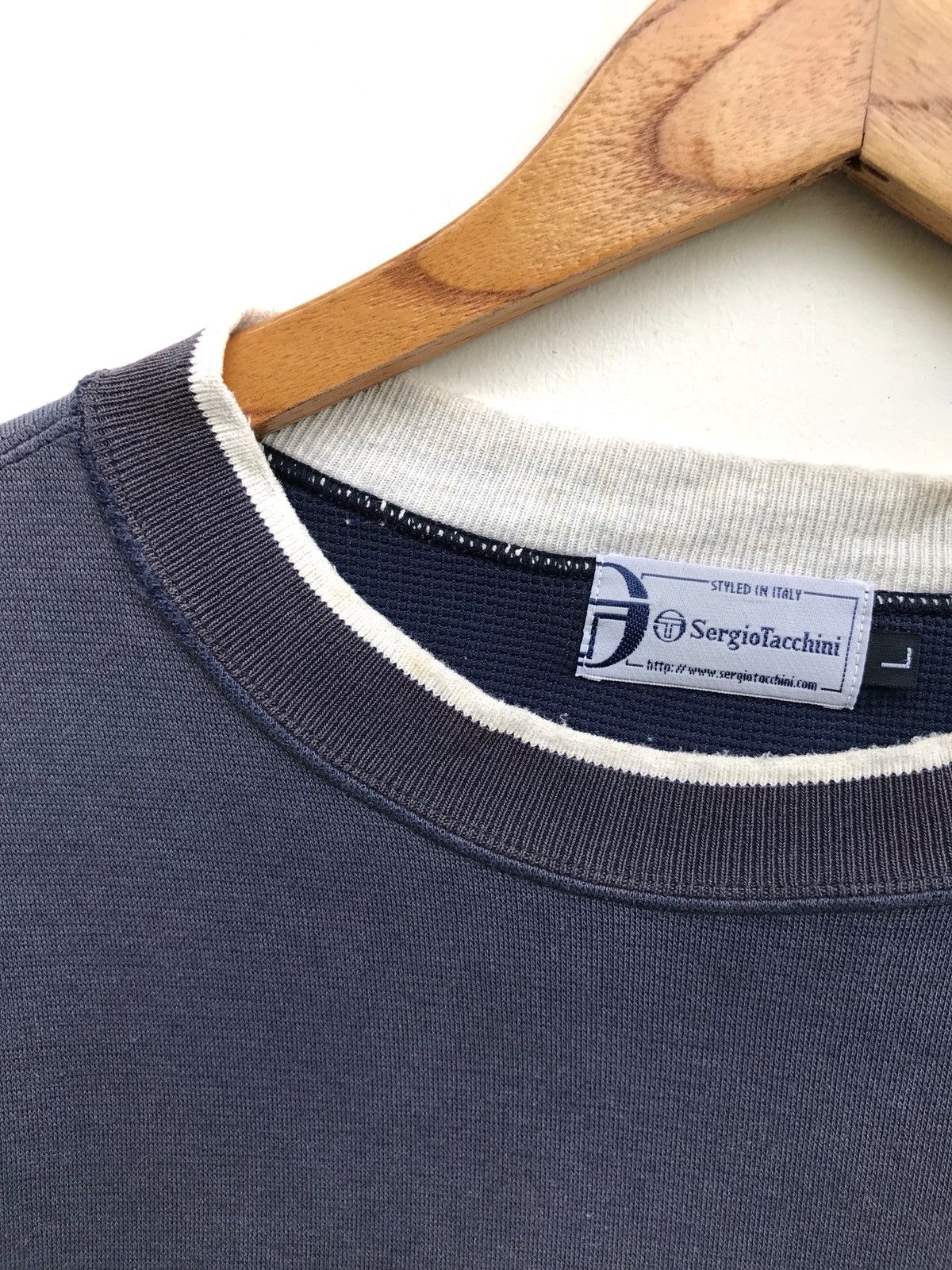Sergio Tacchini Vintage Sergio Tacchini Big Logo Sweatshirt Size US L / EU 52-54 / 3 - 3 Thumbnail