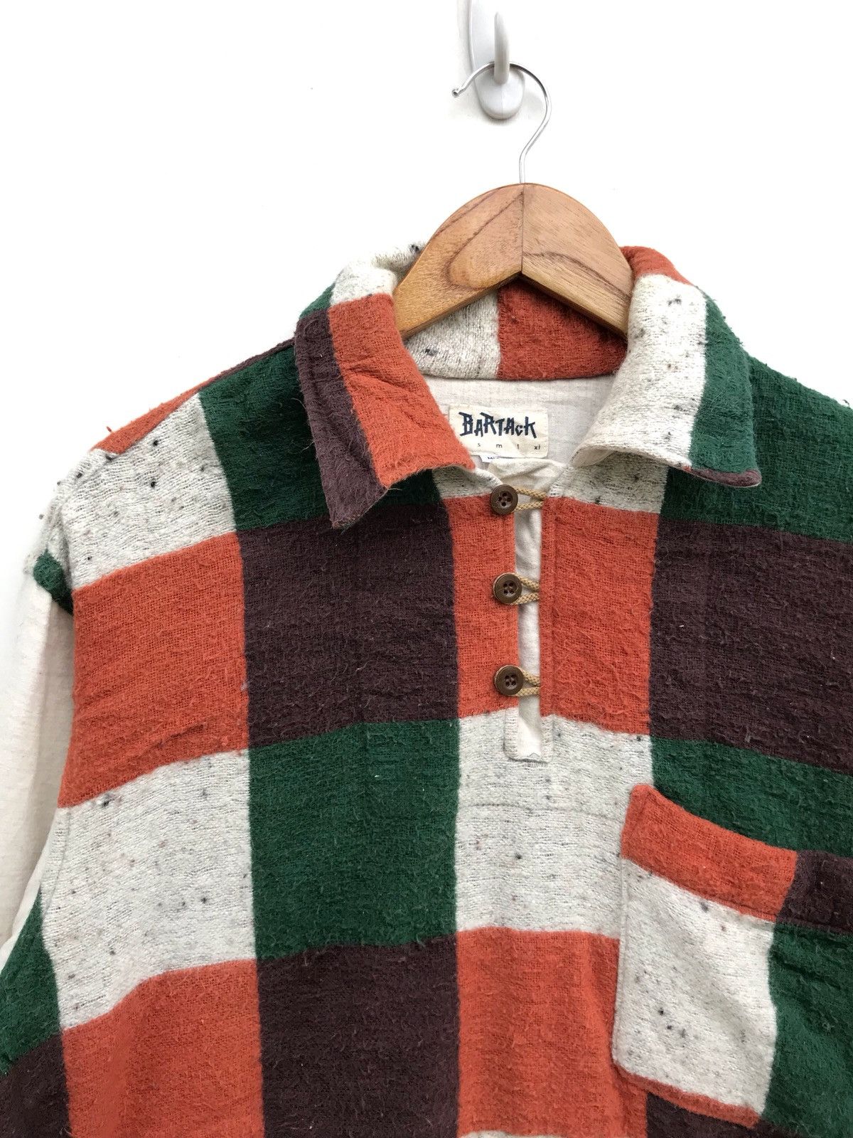 Japanese Brand Japanese Brand Bartack Big Checked Half Neck Button Shirts Size US M / EU 48-50 / 2 - 3 Thumbnail