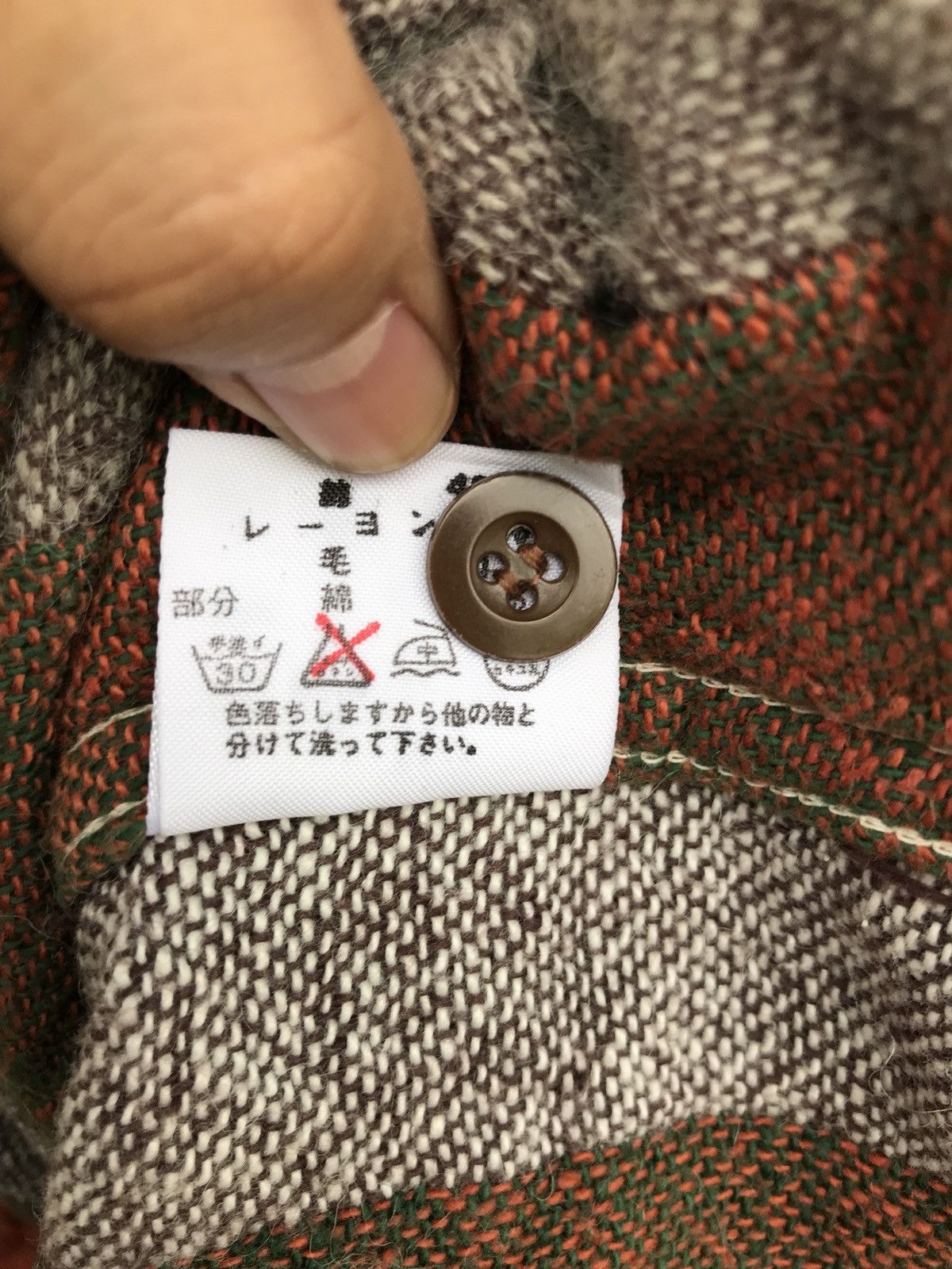 Japanese Brand Japanese Brand Bartack Big Checked Half Neck Button Shirts Size US M / EU 48-50 / 2 - 8 Thumbnail