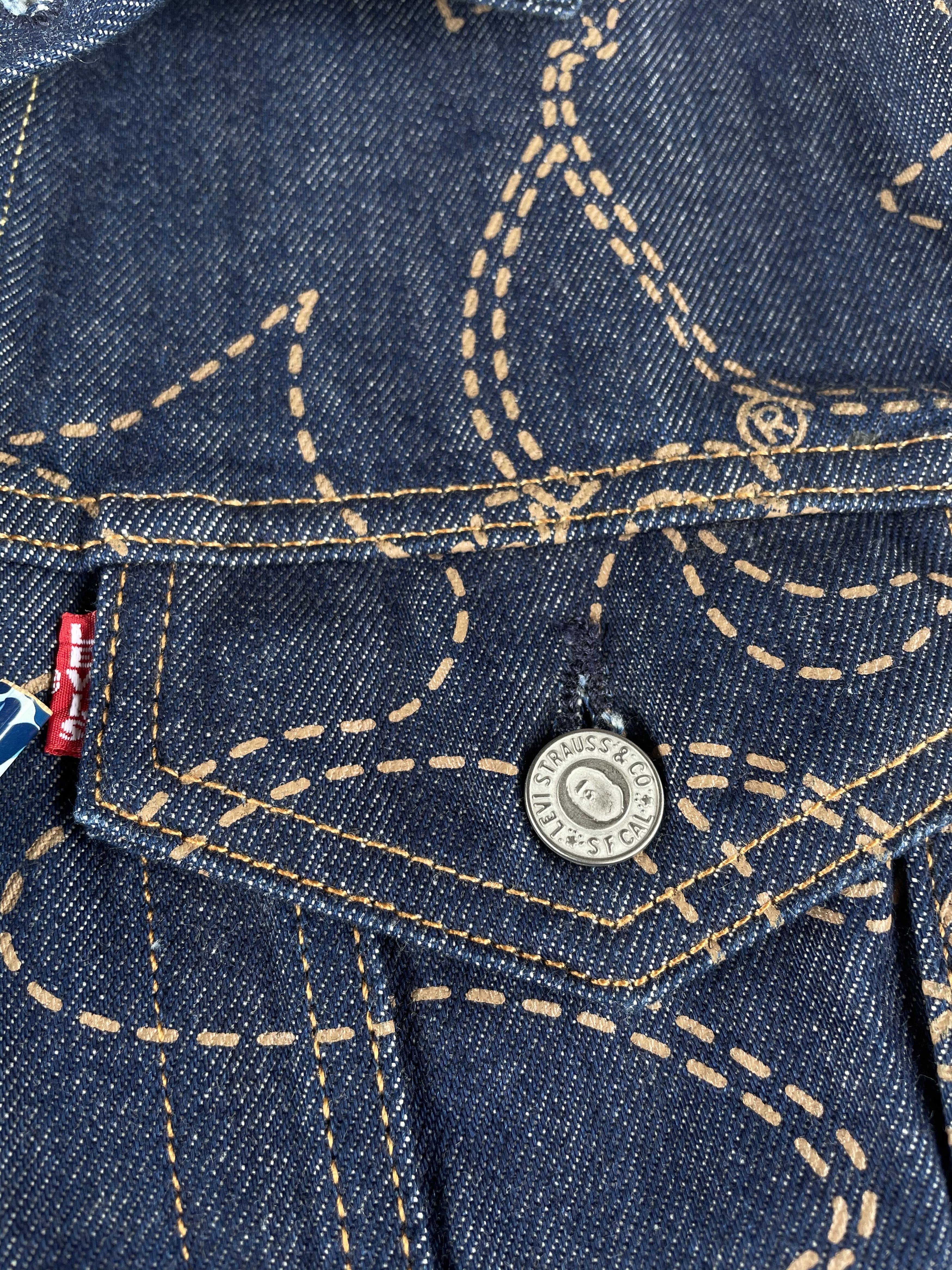 Bape × Levi's BAPE x LEVI’S SPLIT TRUCKER JACKET Size US S / EU 44-46 / 1 - 7 Thumbnail