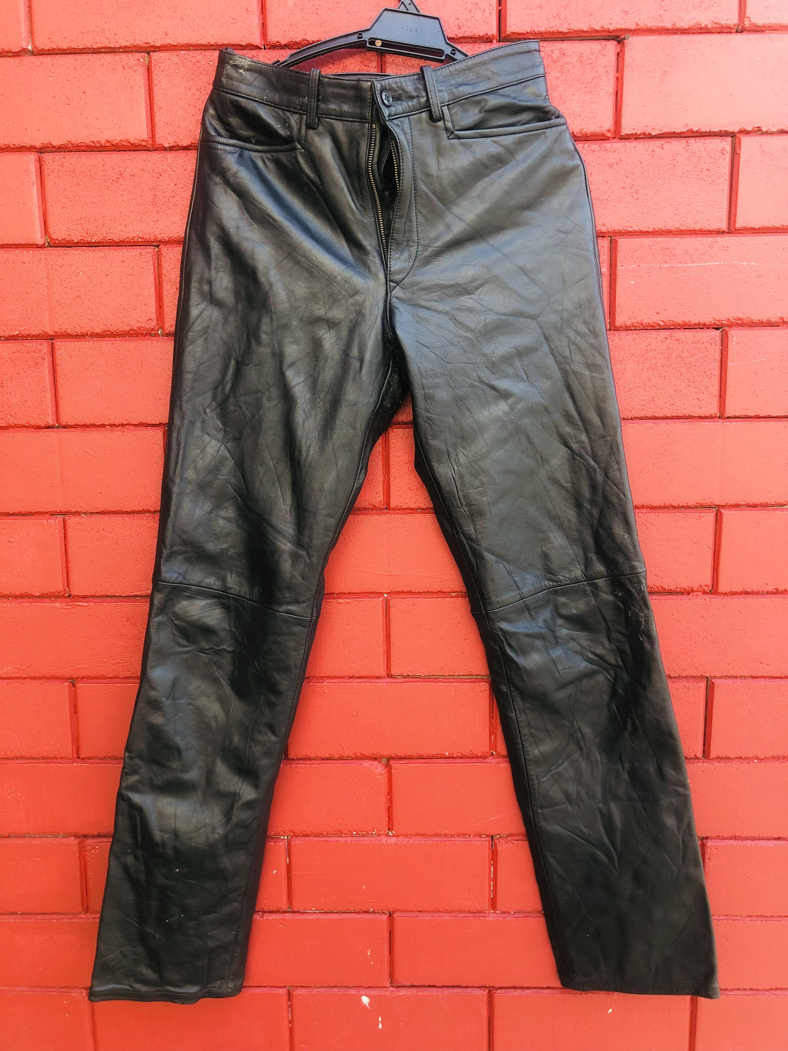 image of Genuine Leather Vintage Comme Ca Du Mode Leather Pant in Black, Men's (Size 29)