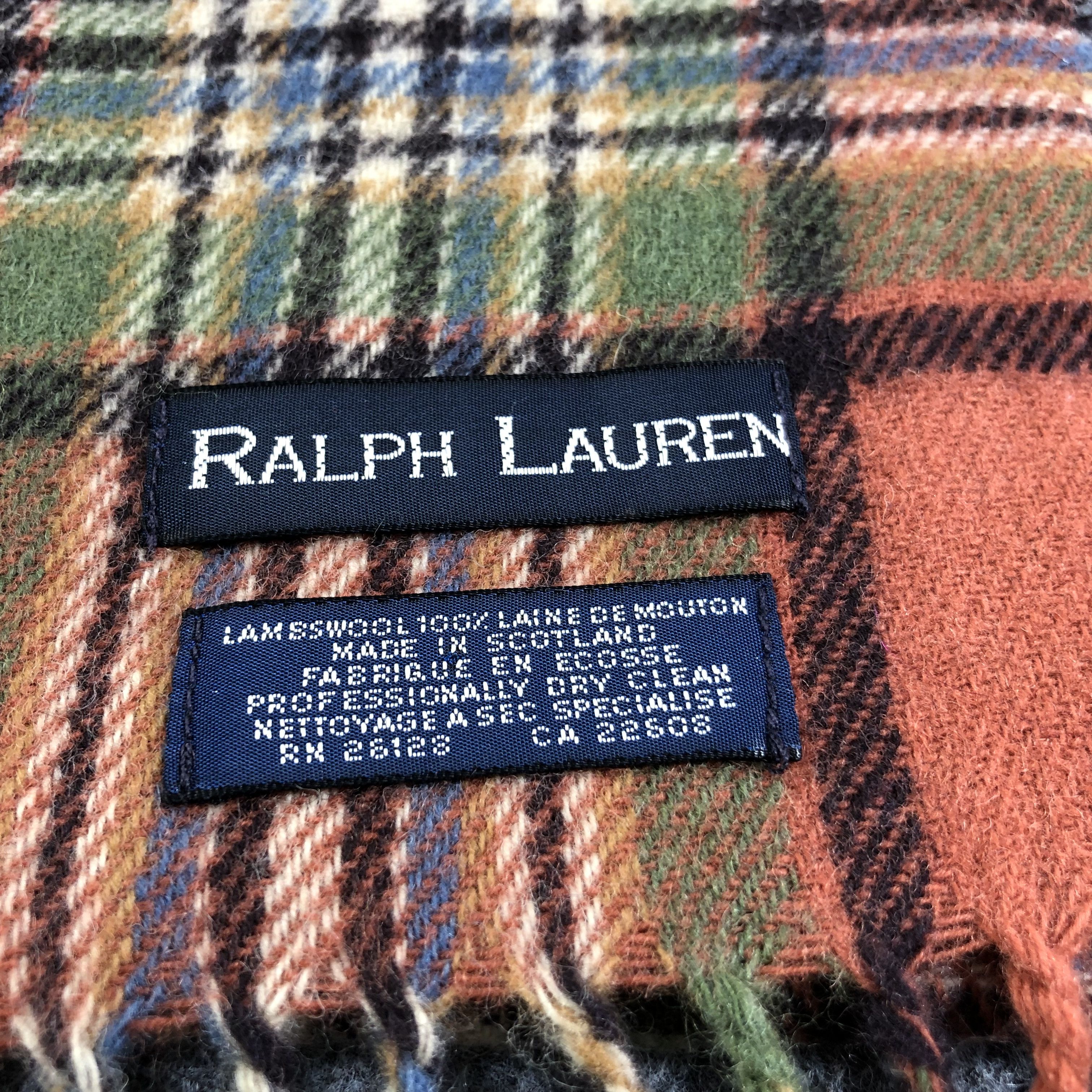Ralph Lauren Ralph Lauren Tartan Wool Scarf Muffler V1348 Size ONE SIZE - 5 Thumbnail