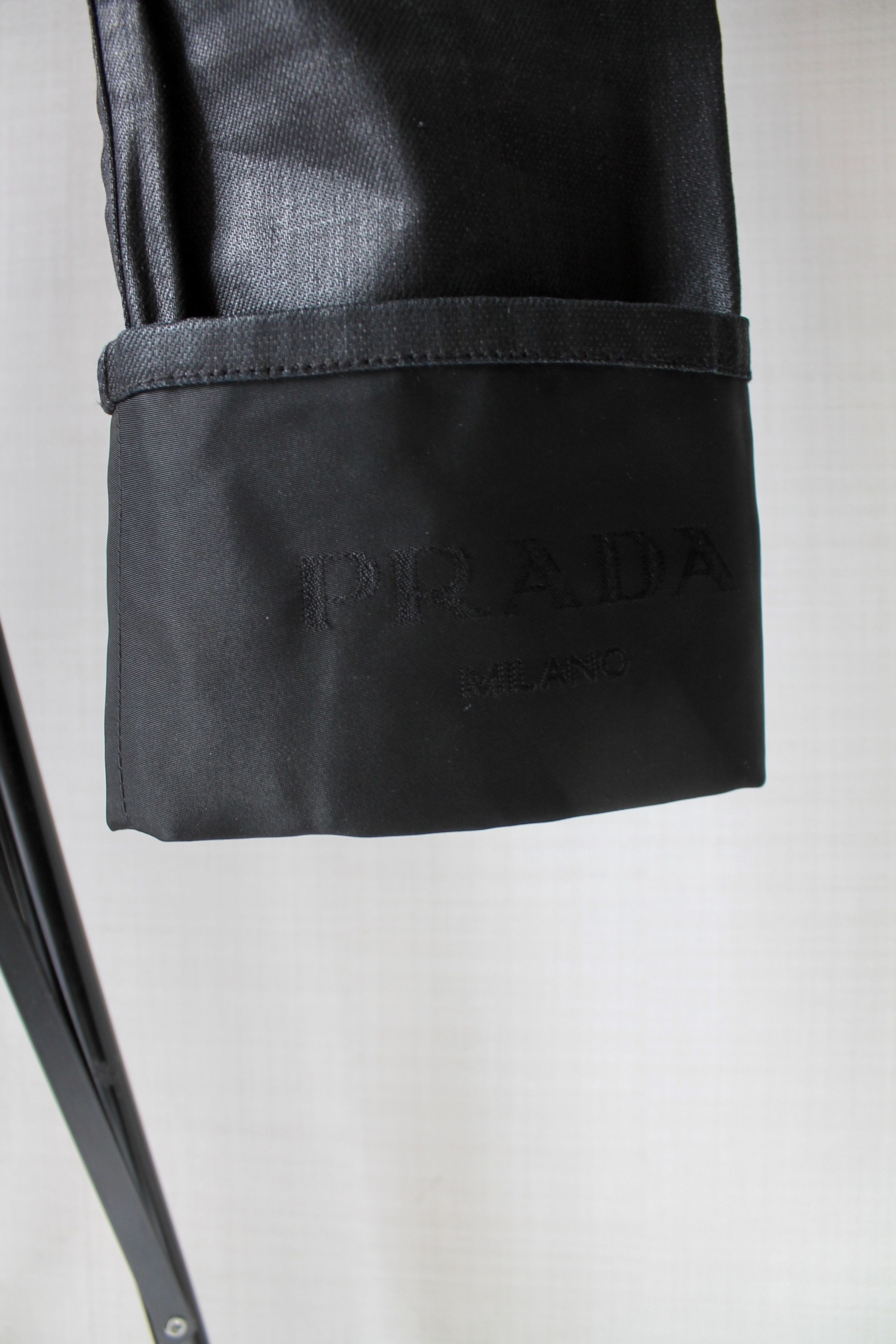Prada PRADA Skinny Coated denim Unisex Pants Contour Fit Black Size 31" - 7 Thumbnail