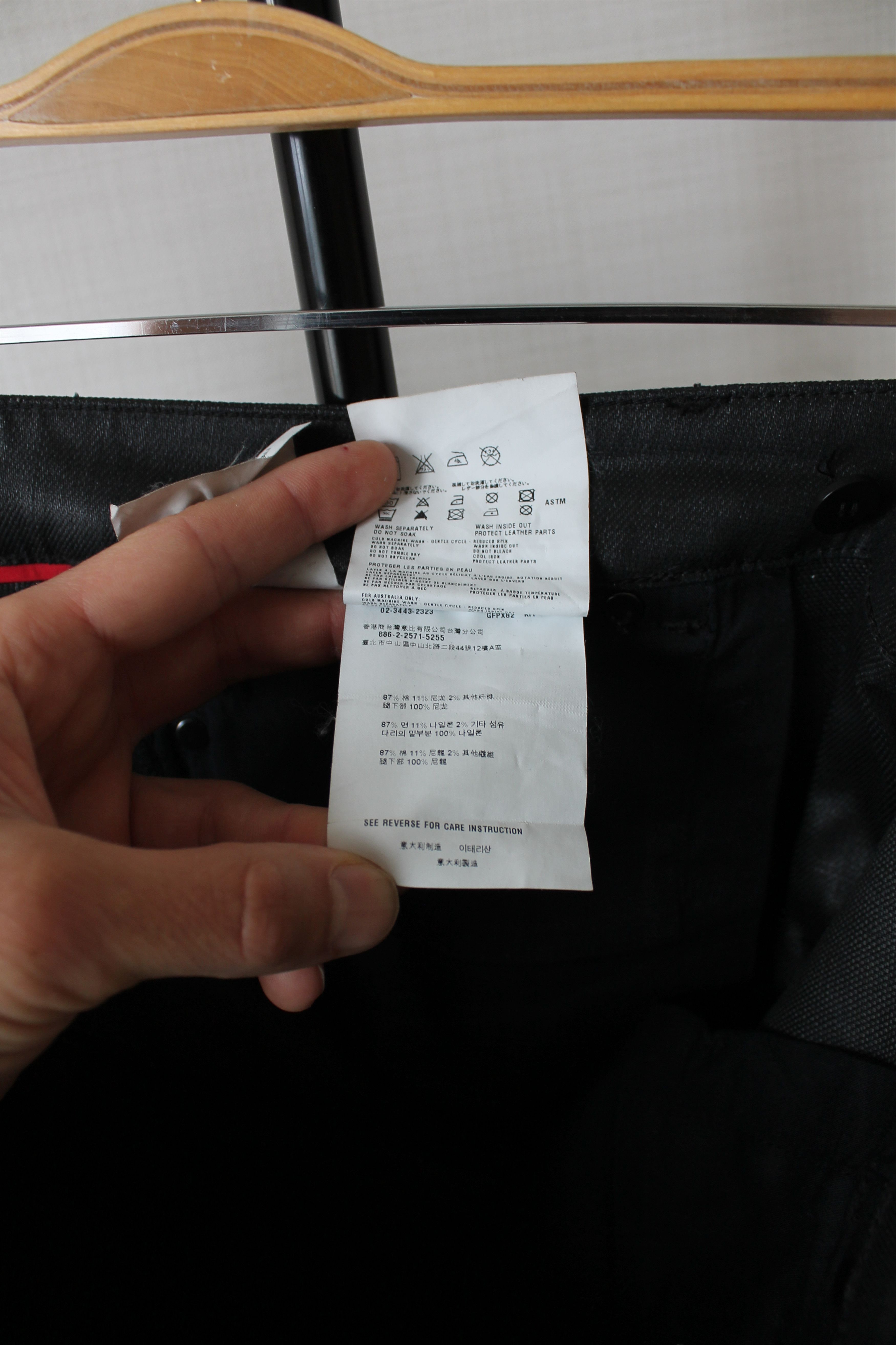 Prada PRADA Skinny Coated denim Unisex Pants Contour Fit Black Size 31" - 13 Thumbnail