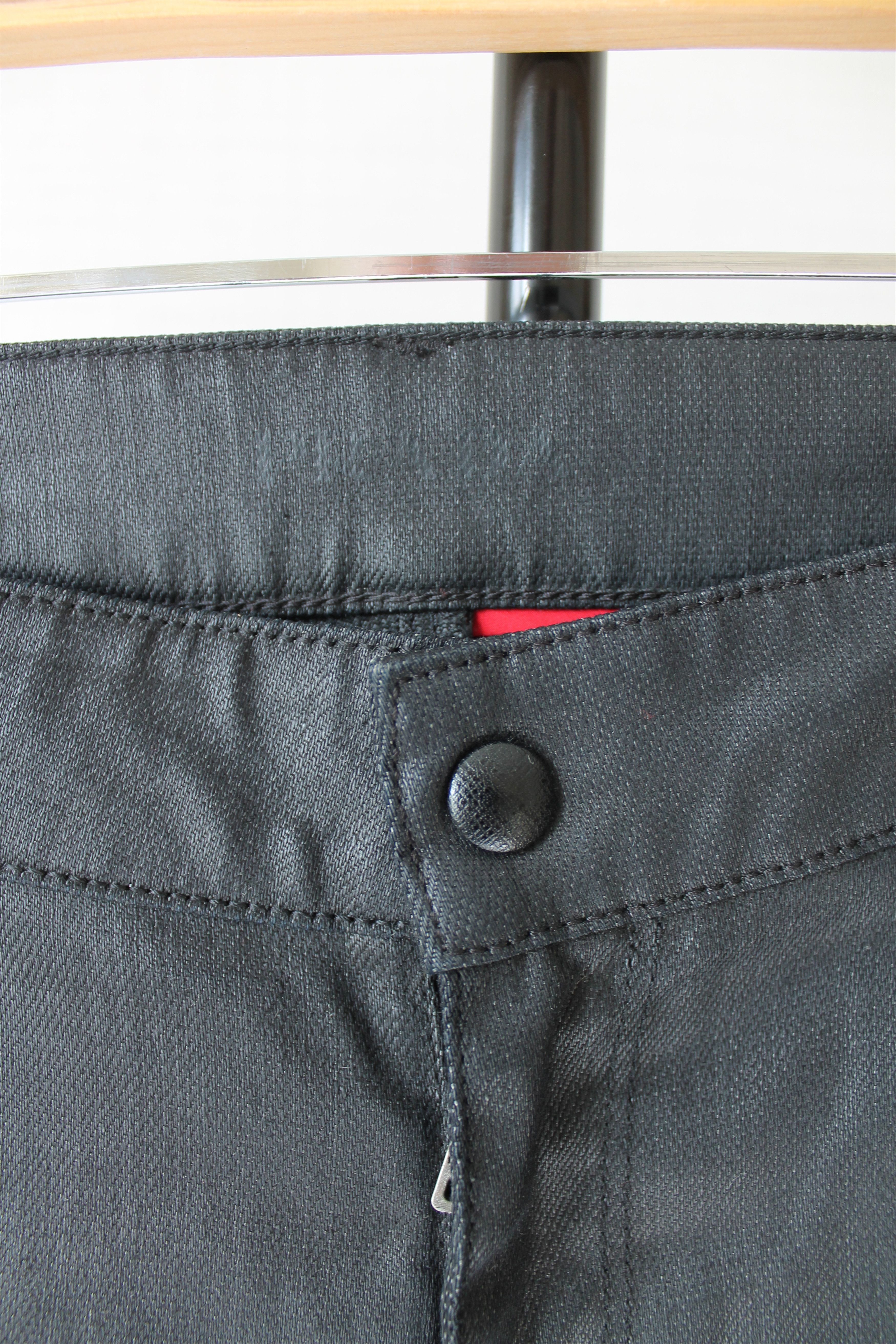 Prada PRADA Skinny Coated denim Unisex Pants Contour Fit Black Size 31" - 6 Thumbnail