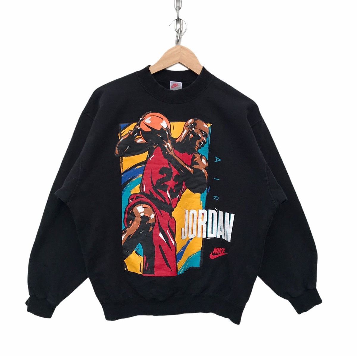 Nike Vintage Nike Air Jordan Big Print Grey Tag Sweatshirt Size US M / EU 48-50 / 2 - 1 Thumbnail