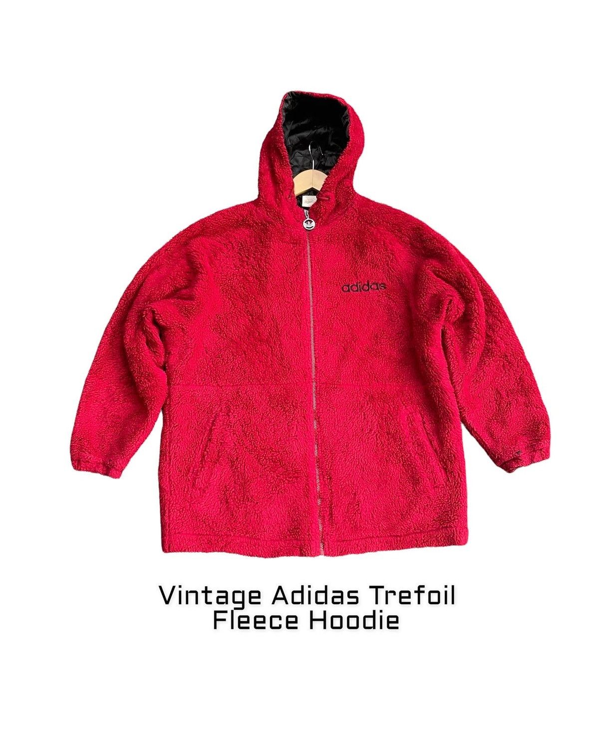 Adidas Vintage Adidas Trefoil Fleece Hoodie Size US XL / EU 56 / 4 - 1 Thumbnail