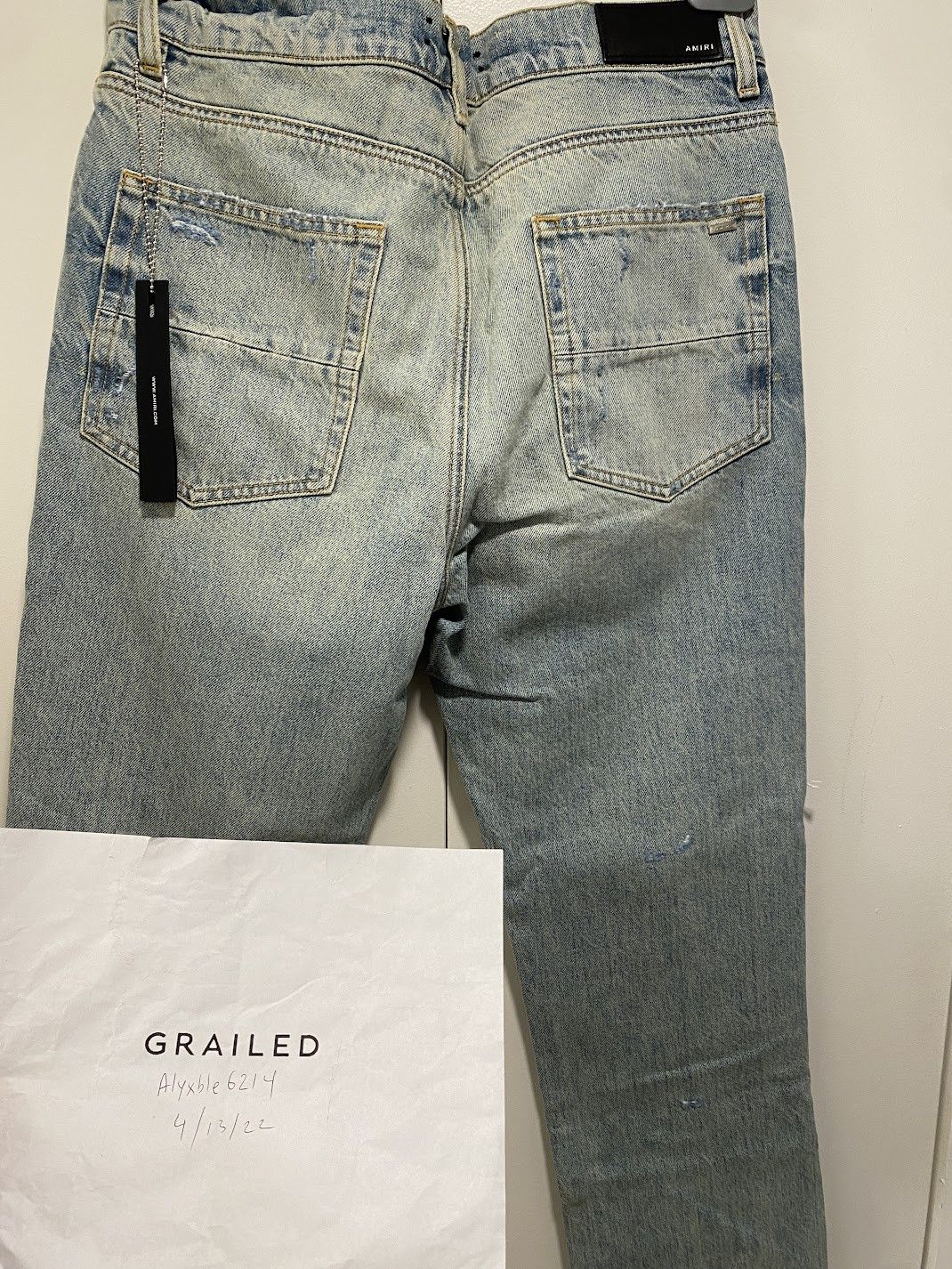 Amiri amiri bruised relaxed jeans indigo size 32 Size US 32 / EU 48 - 4 Thumbnail