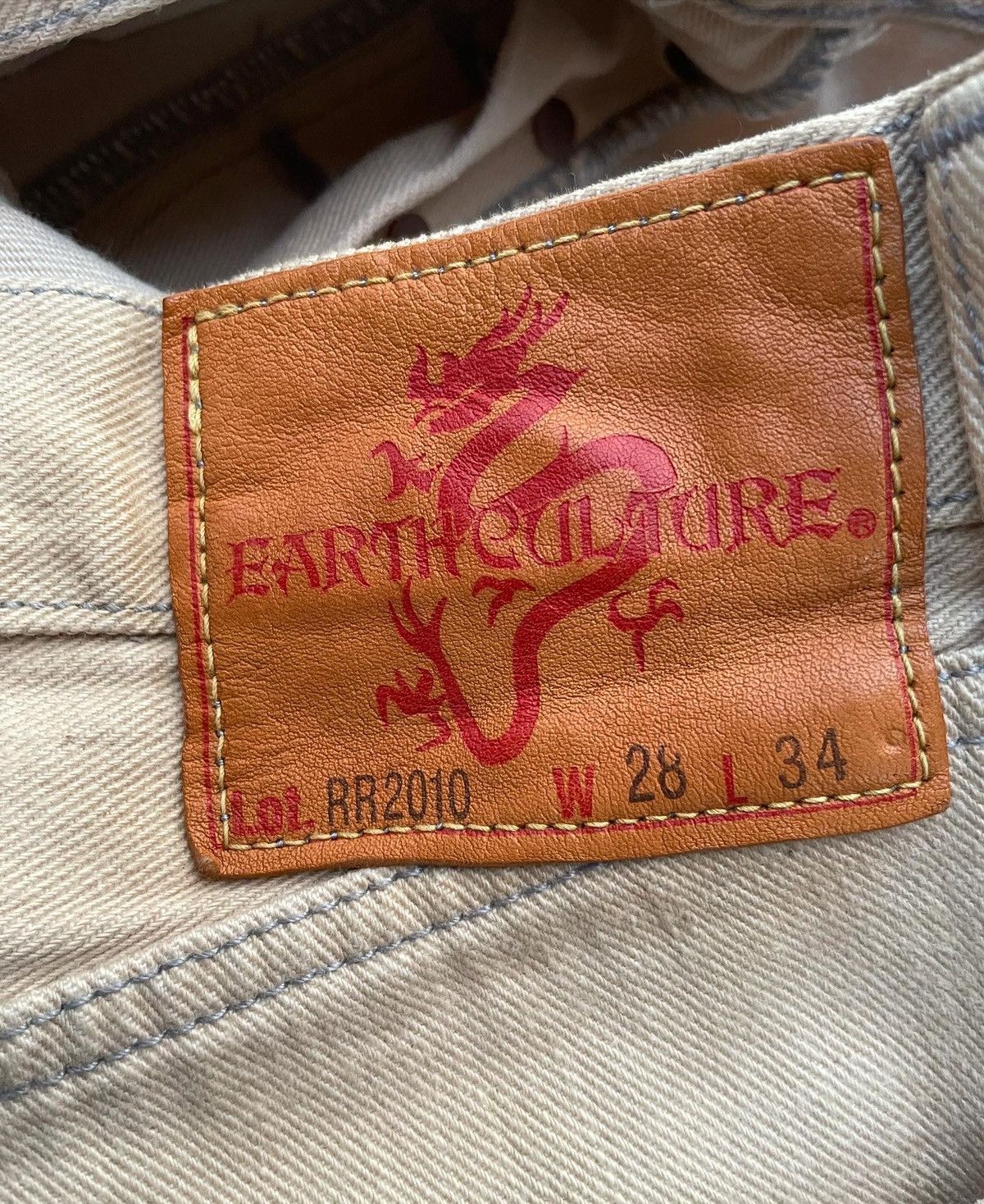 Japanese Brand × Vintage Earth Culture Vintage Selvedge Redline Denim Size US 27 - 7 Thumbnail