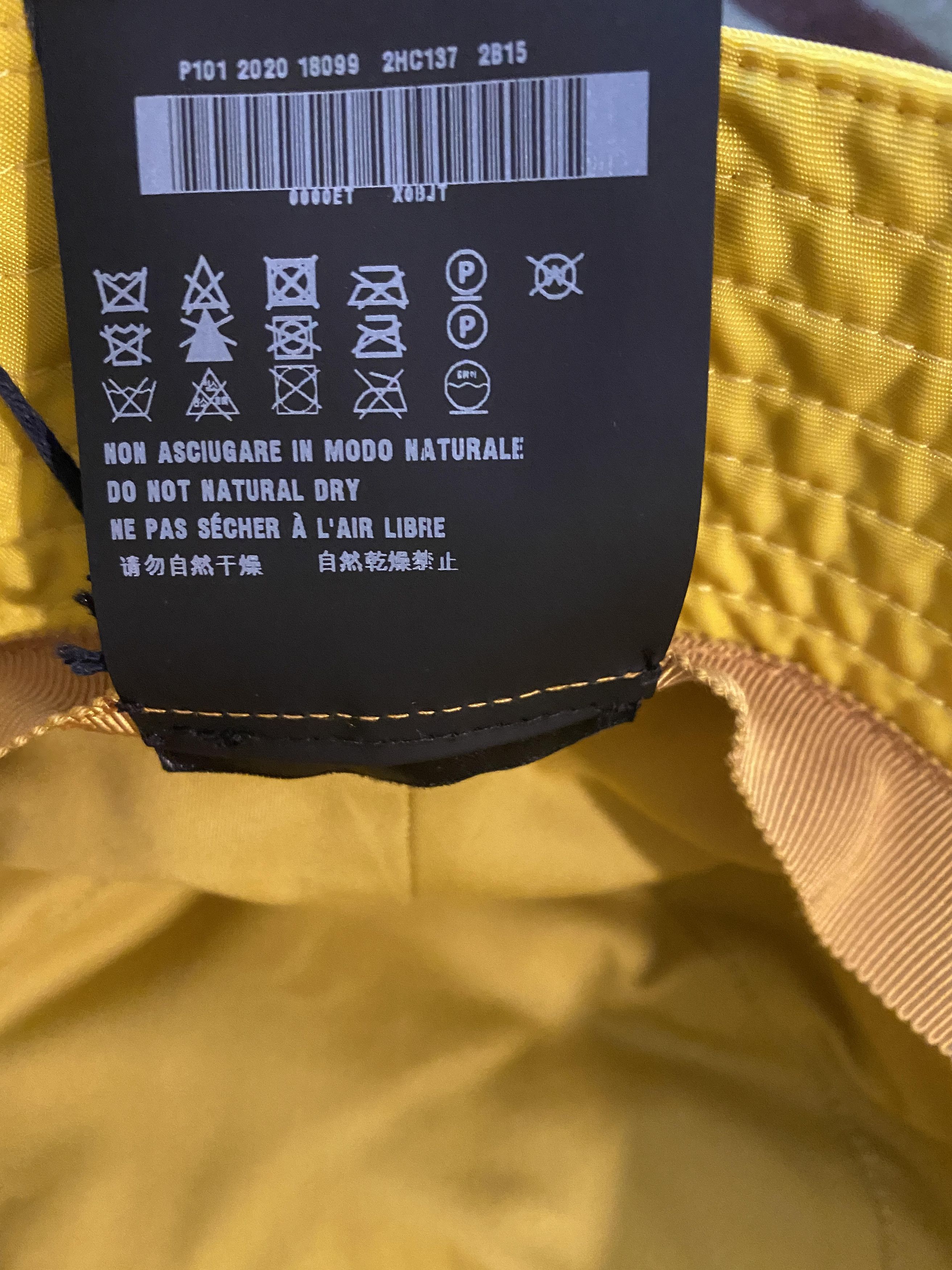 Prada [medium] Nylon Yellow Pineapple Bucket Hat Silver tone Size ONE SIZE - 4 Thumbnail