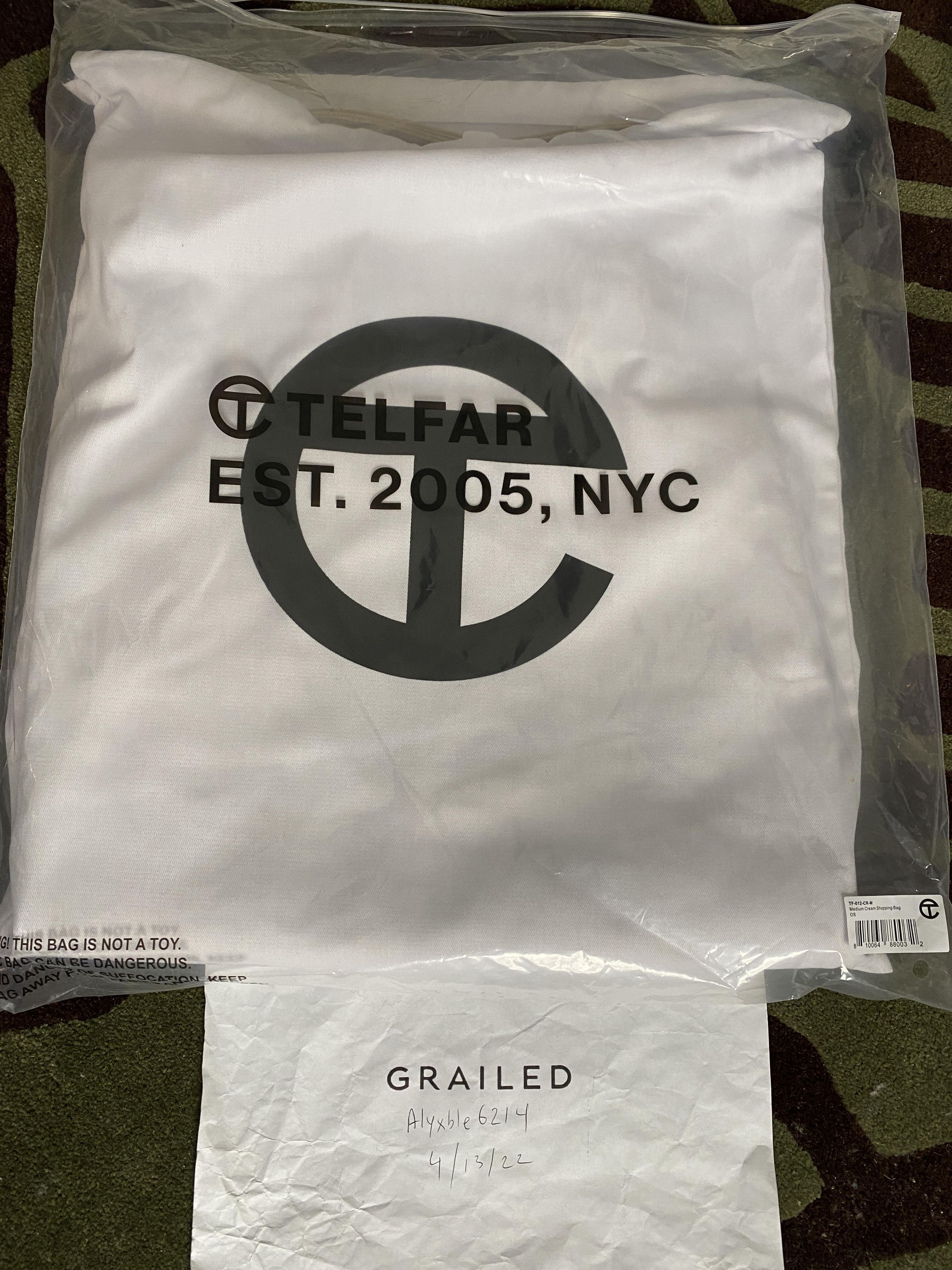 Telfar telfar cream medium shopping bag tote Size ONE SIZE - 4 Thumbnail