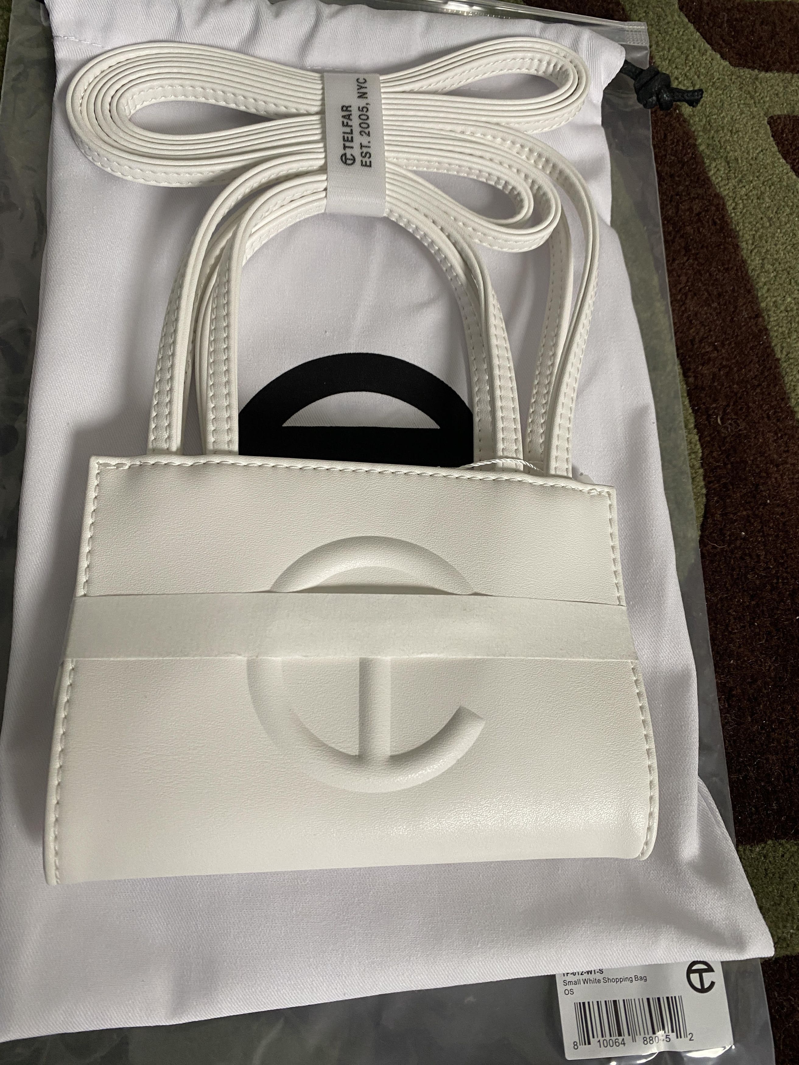 Telfar Small Shopping Bag Tote-White in Pink, Men's