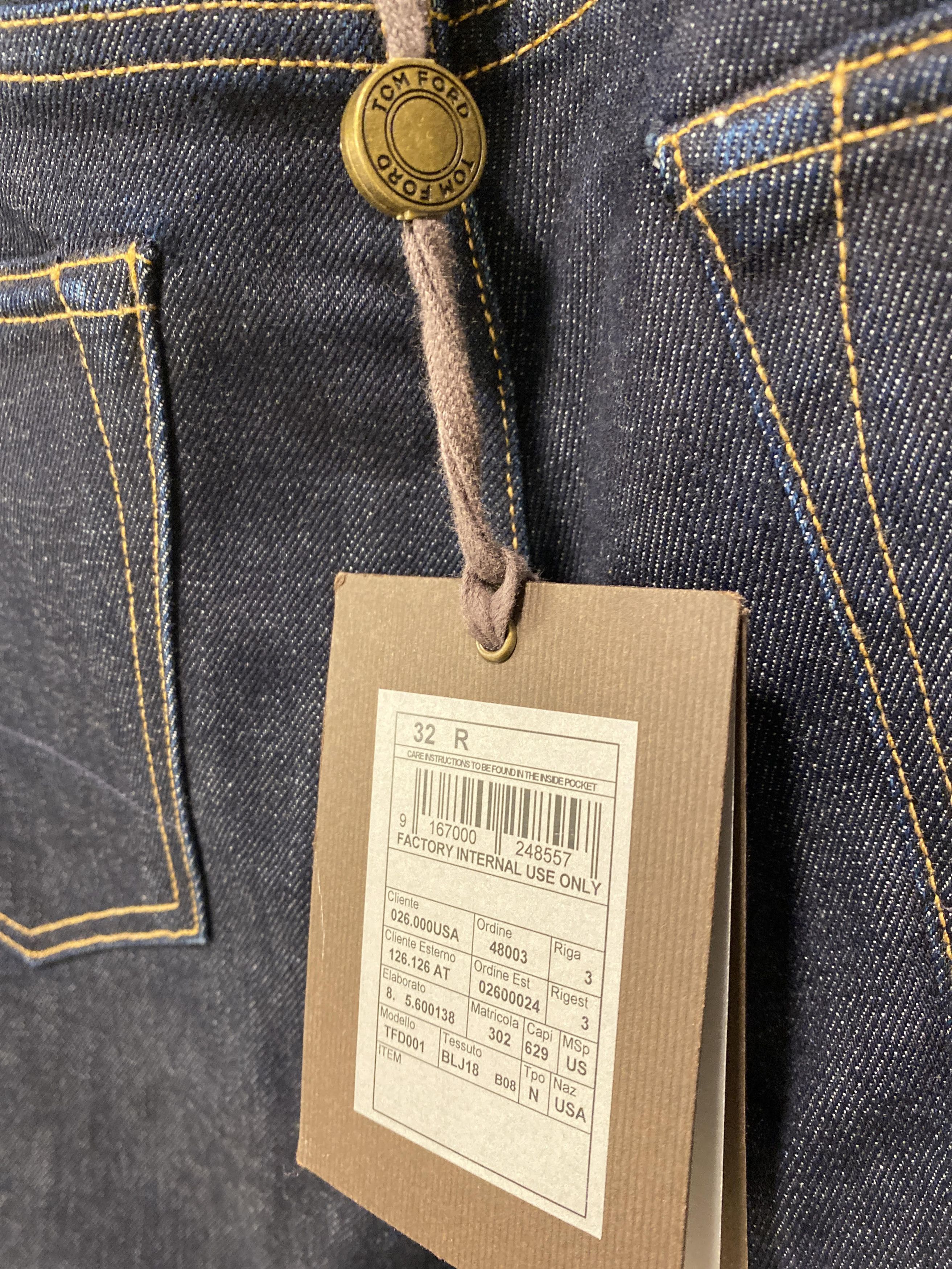 Tom Ford Tom ford japanese selvedge raw slim fit jeans- dark blue Size US 32 / EU 48 - 6 Thumbnail