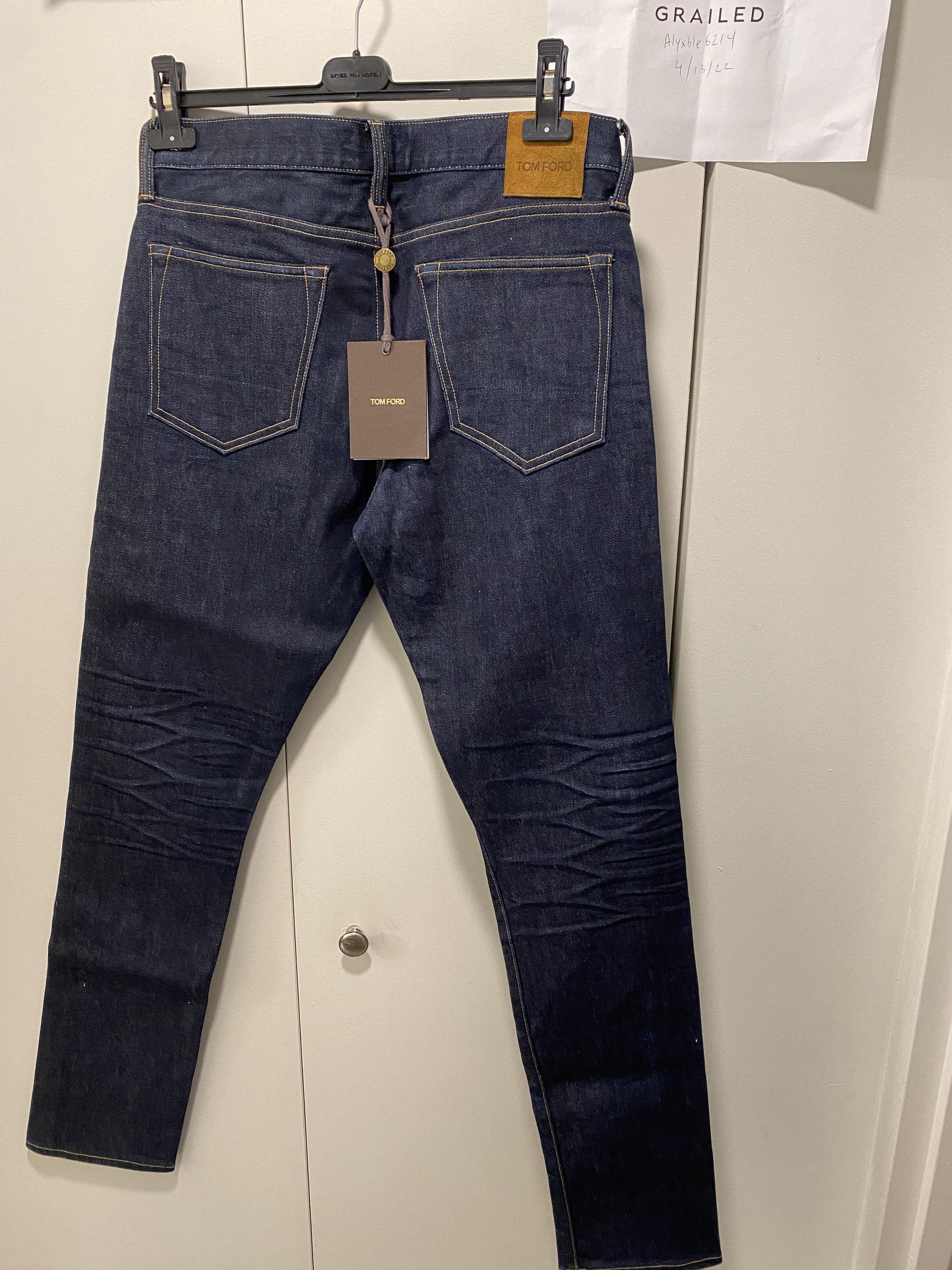 Tom Ford Tom ford japanese selvedge raw slim fit jeans- dark blue Size US 32 / EU 48 - 1 Thumbnail