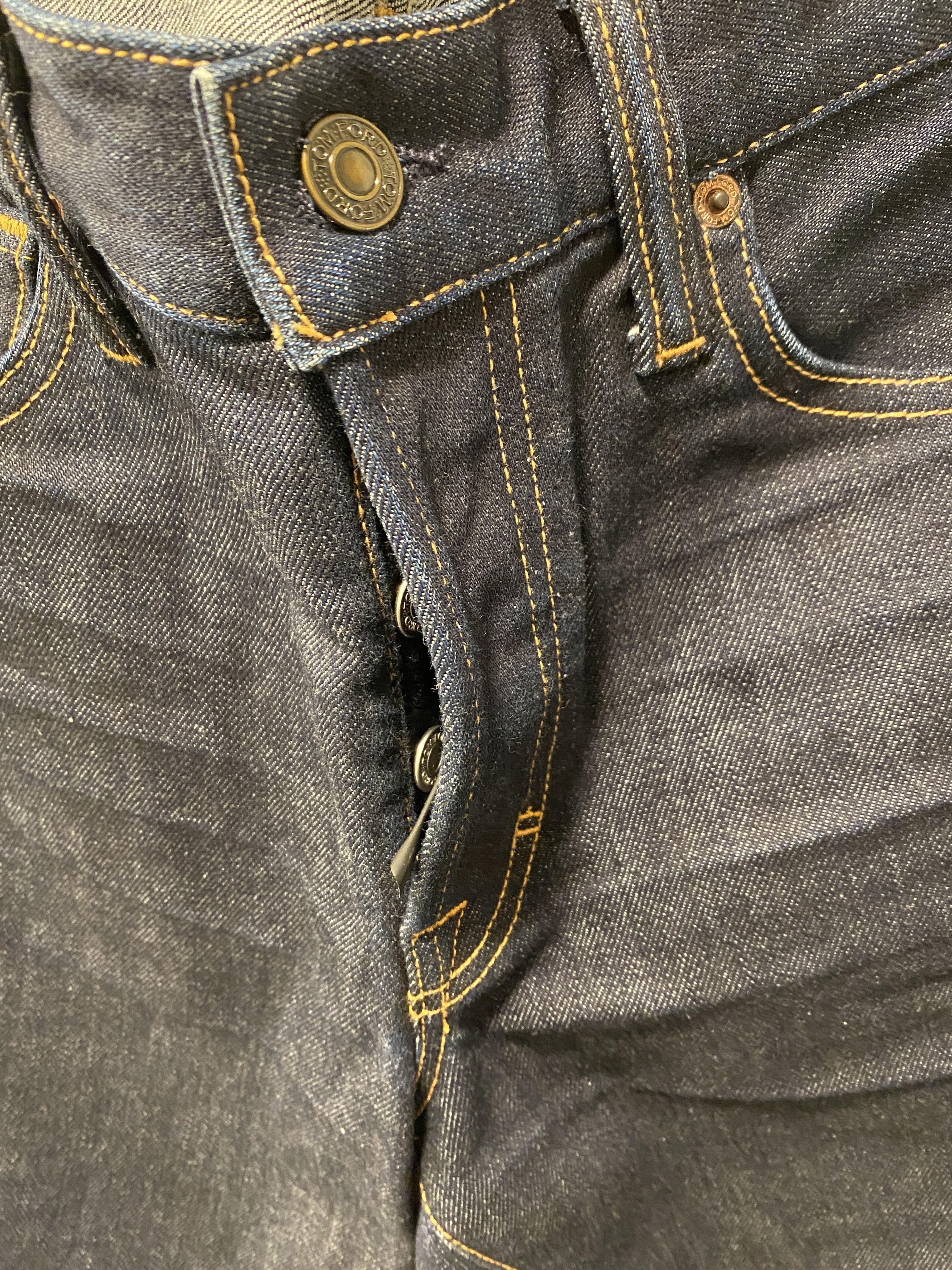 Tom Ford Tom ford japanese selvedge raw slim fit jeans- dark blue Size US 32 / EU 48 - 3 Thumbnail