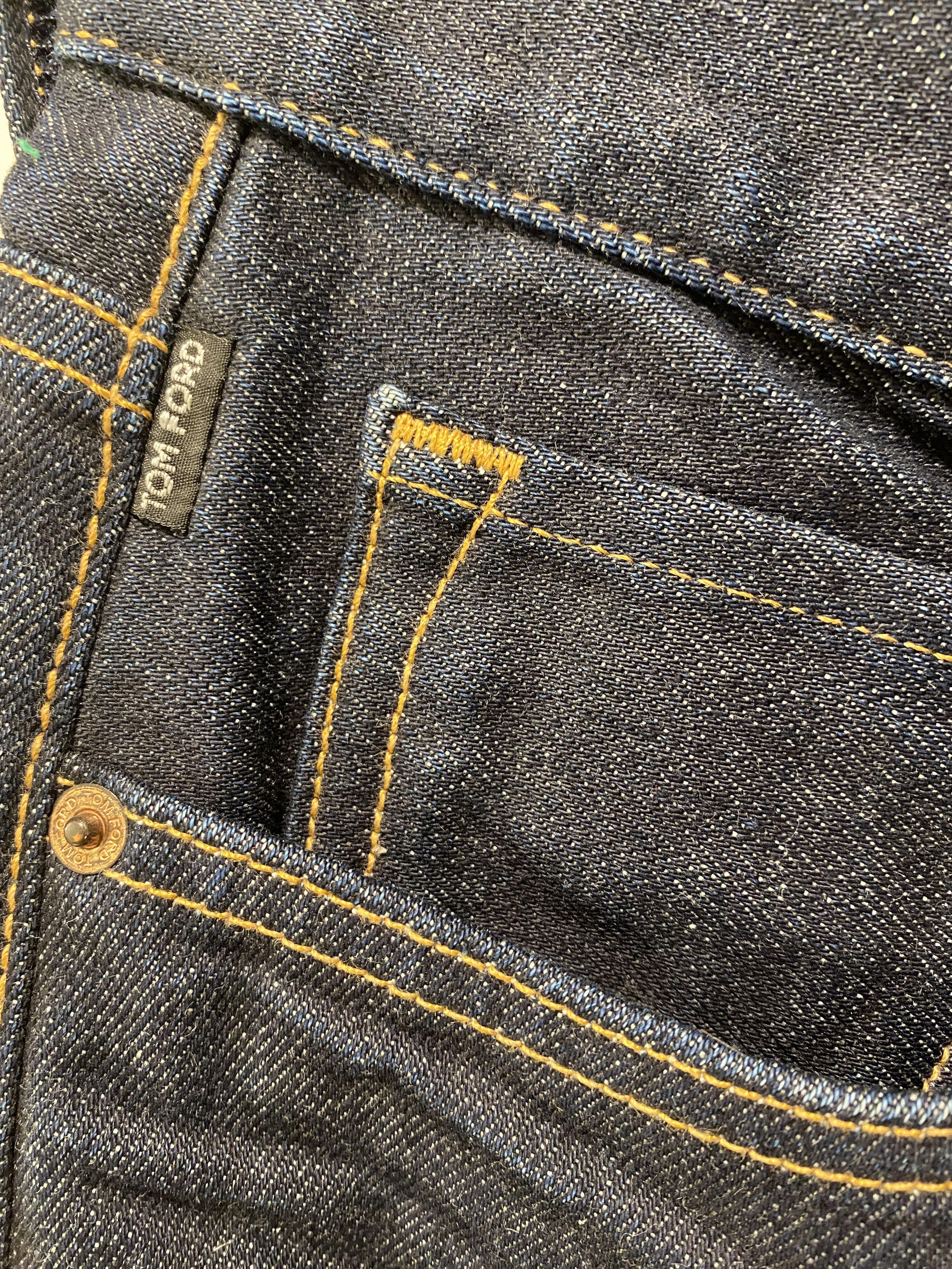Tom Ford Tom ford japanese selvedge raw slim fit jeans- dark blue Size US 32 / EU 48 - 5 Thumbnail