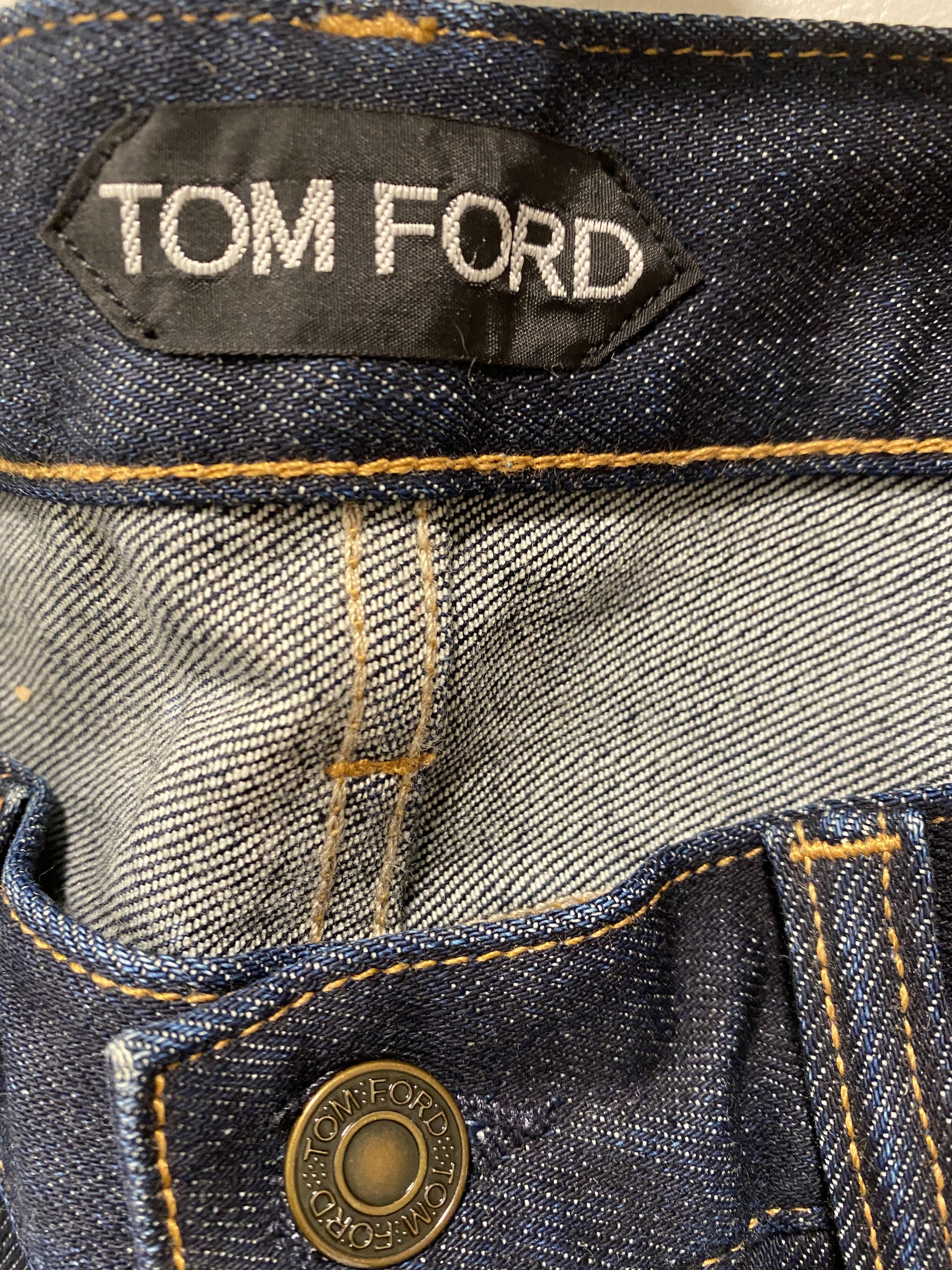 Tom Ford Tom ford japanese selvedge raw slim fit jeans- dark blue Size US 32 / EU 48 - 4 Thumbnail