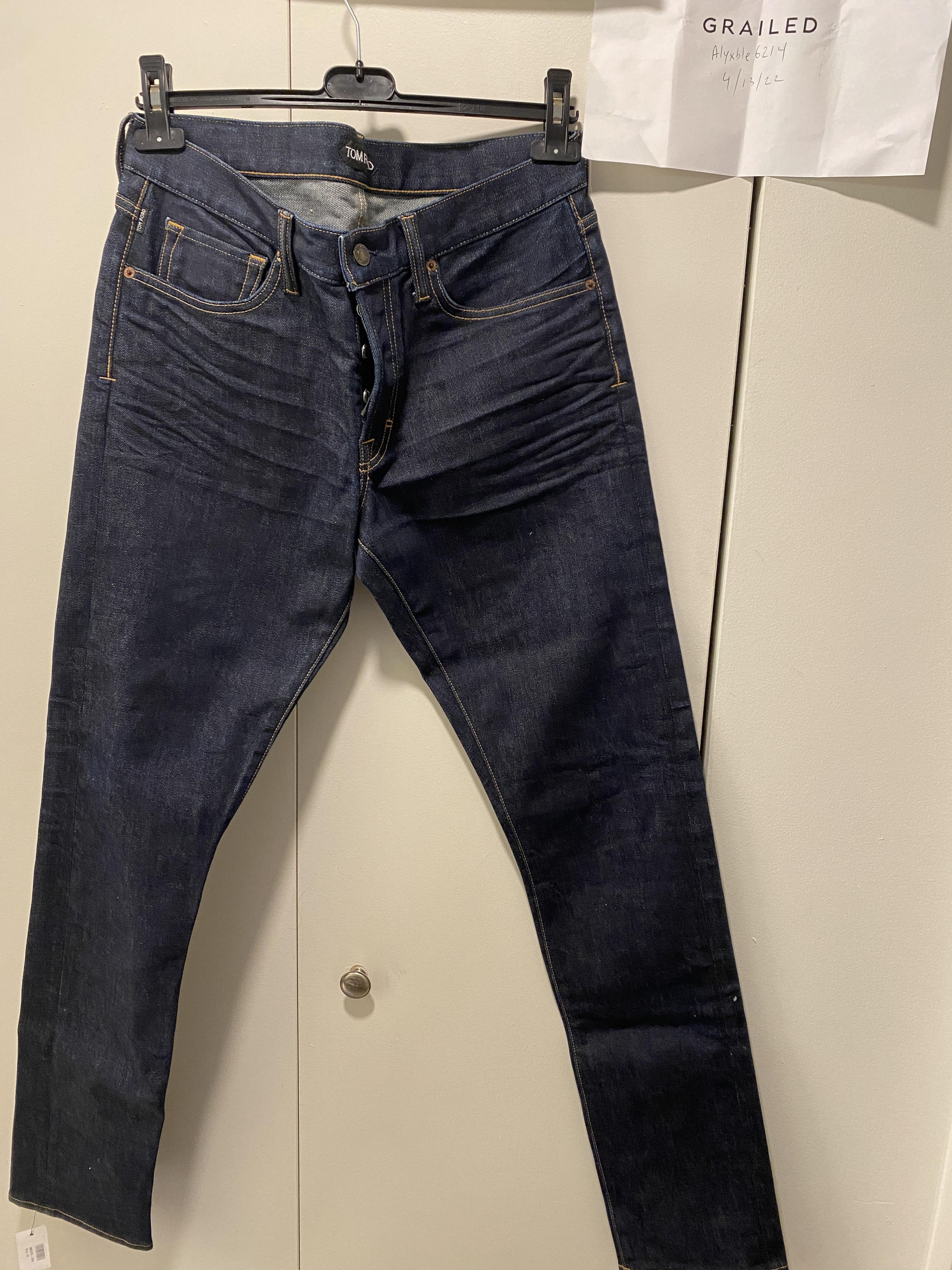 Tom Ford Tom ford japanese selvedge raw slim fit jeans- dark blue Size US 32 / EU 48 - 2 Thumbnail