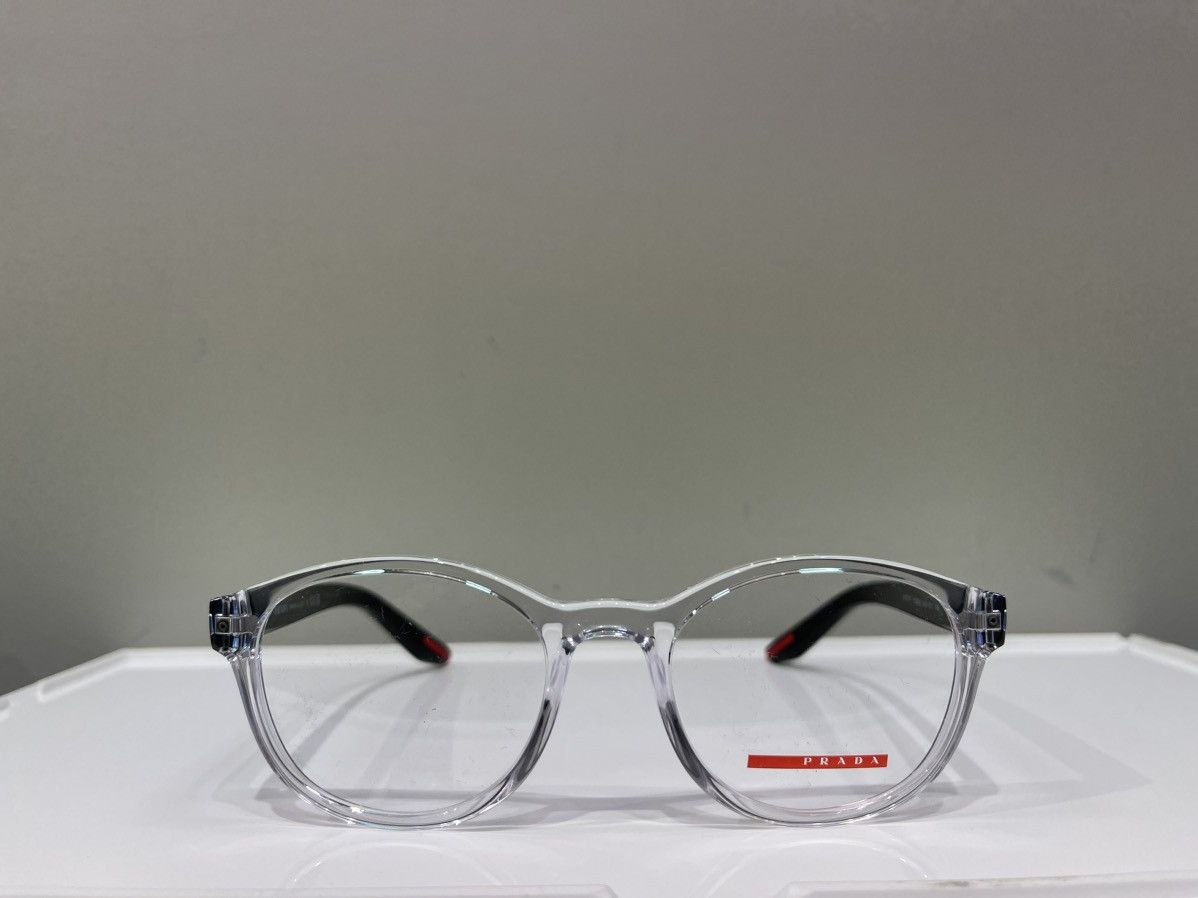 image of New Prada Clear Round Transparent Glasses Eyeglasses, Men's