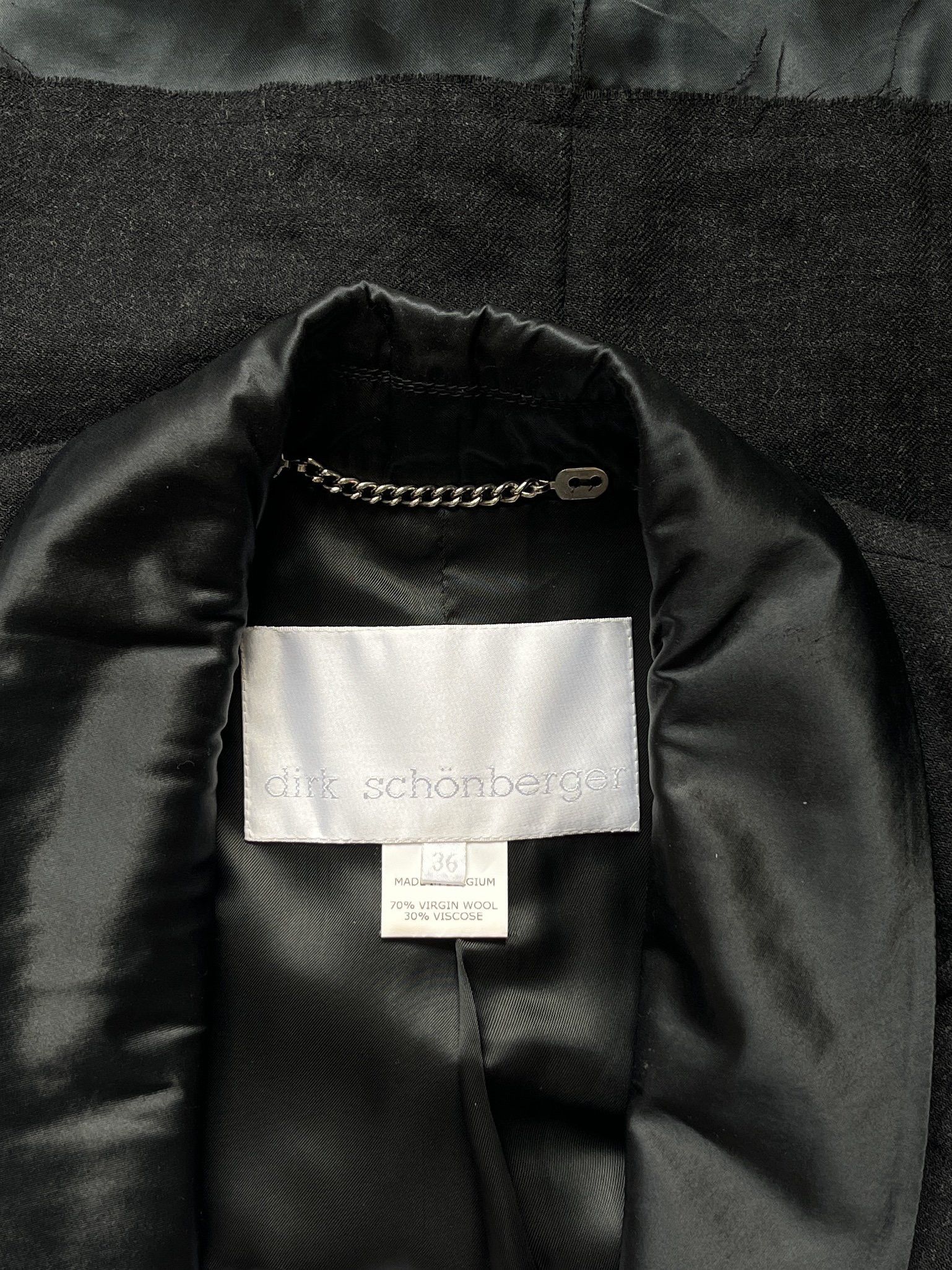Dirk Schonberger ⚡️QUICK SALE⚡️Dirk Schönberger Black Long Jacket Size S / US 4 / IT 40 - 3 Thumbnail