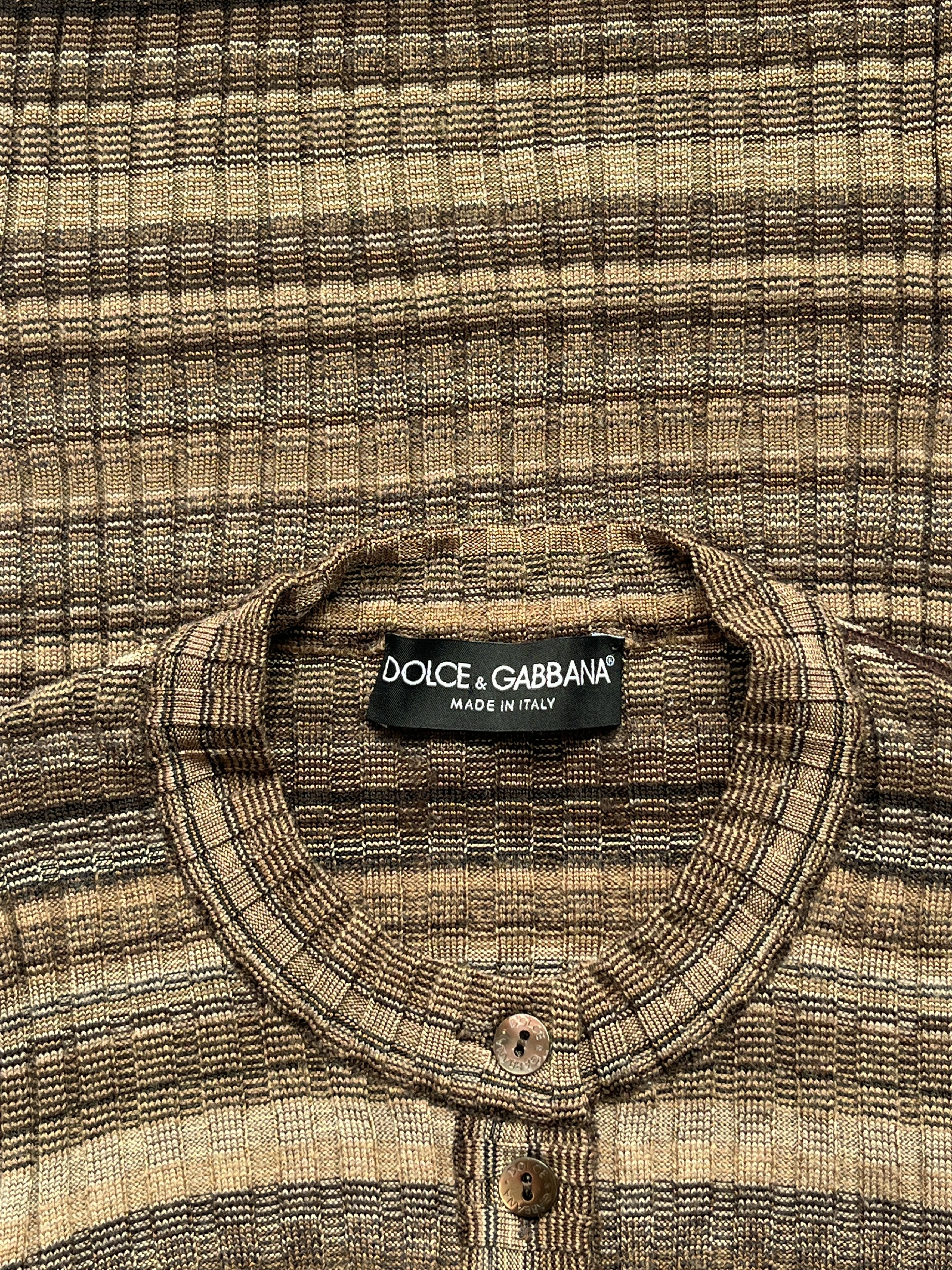 Dolce & Gabbana ⚡️QUICK SALE⚡️Dolce & Gabbana Brown Striped Stretchy Knit Size S / US 4 / IT 40 - 3 Thumbnail