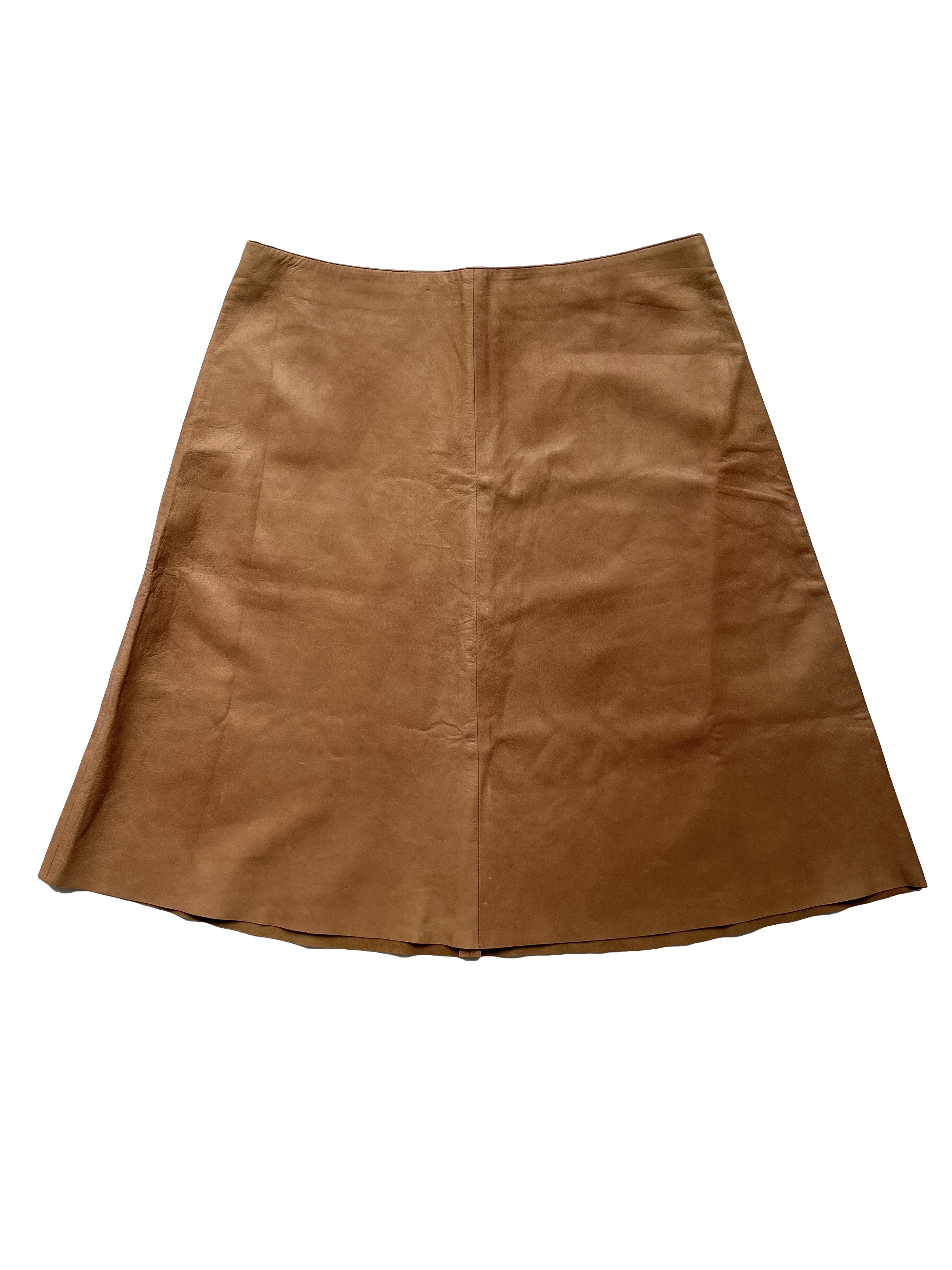 Miu Miu ⚡️QUICK SALE⚡️Miu Miu Brown Leather A-line Skirt Size 30" / US 8 / IT 44 - 1 Thumbnail