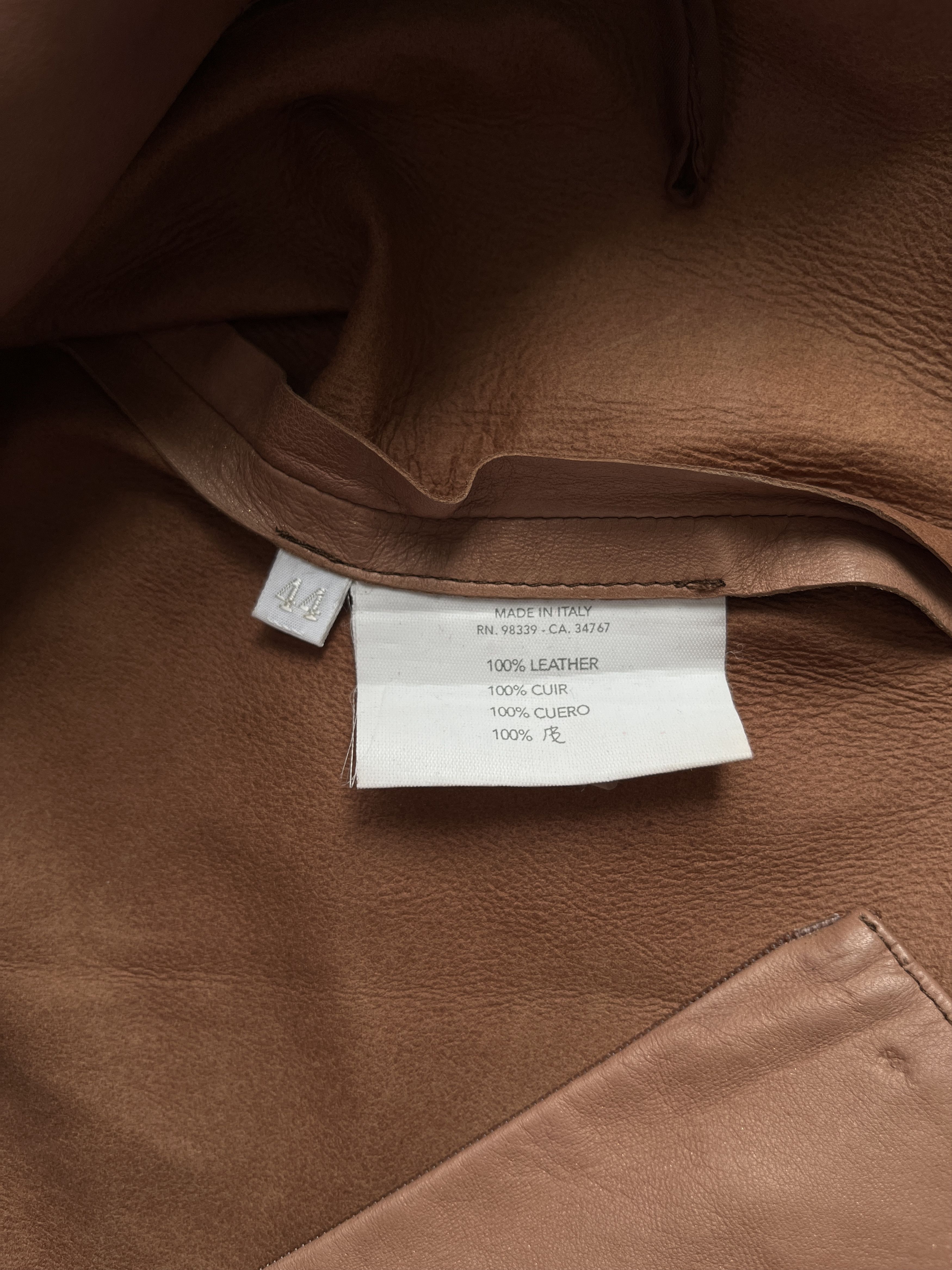 Miu Miu ⚡️QUICK SALE⚡️Miu Miu Brown Leather A-line Skirt Size 30" / US 8 / IT 44 - 4 Thumbnail