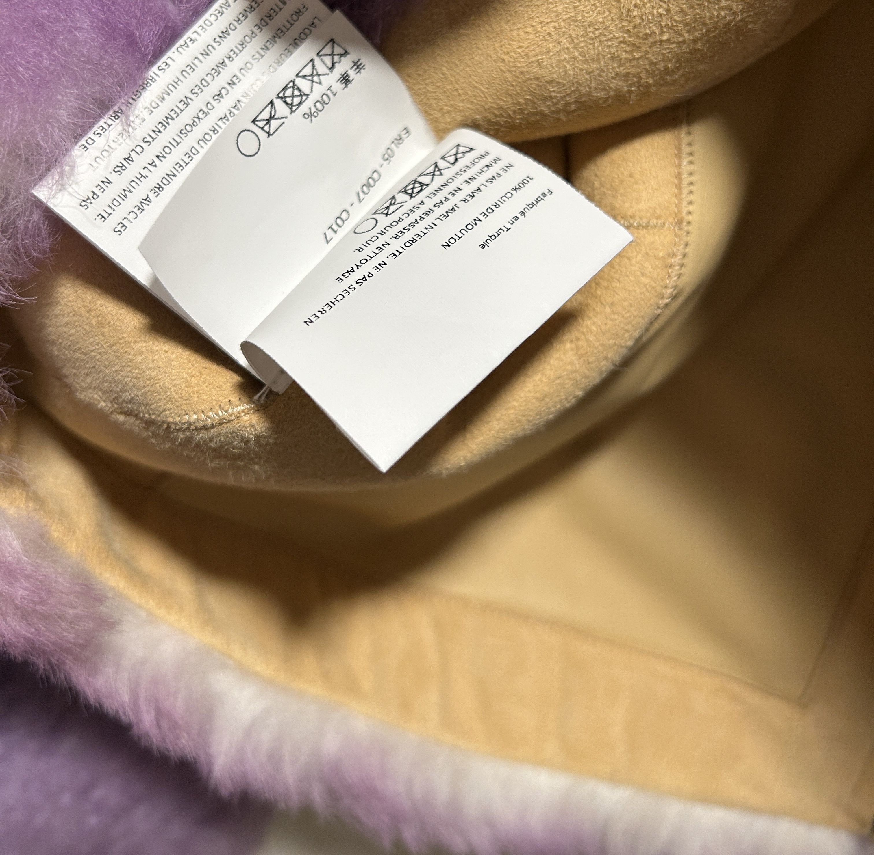 ERL Erl Gradient Shearling Leather Coat in Pink size Medium Size US M / EU 48-50 / 2 - 7 Thumbnail
